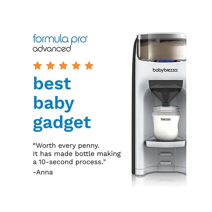 Baby Brezza Formula Pro Advanced Formula Dispenser Machine - Automatically Mix a Warm Formula Bottle Instantly - Easily Make Bottle with Automatic Powder Blending