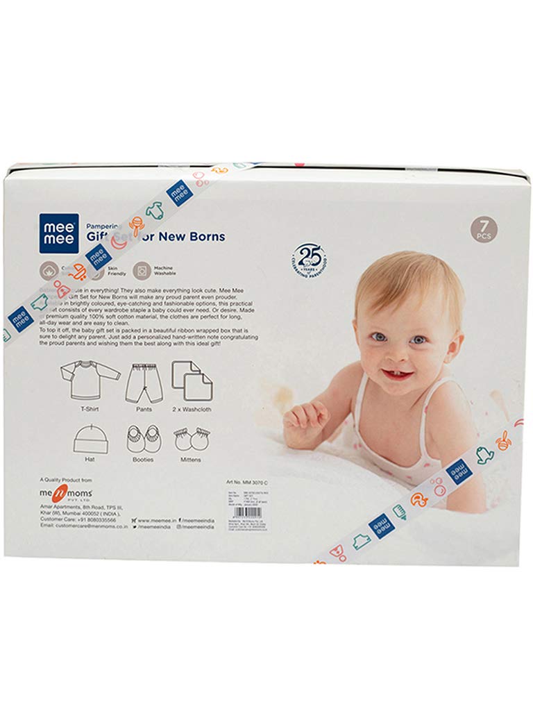 Soft Cotton New Born Baby Gift Set for Baby Boys, Baby Girls-7pcs