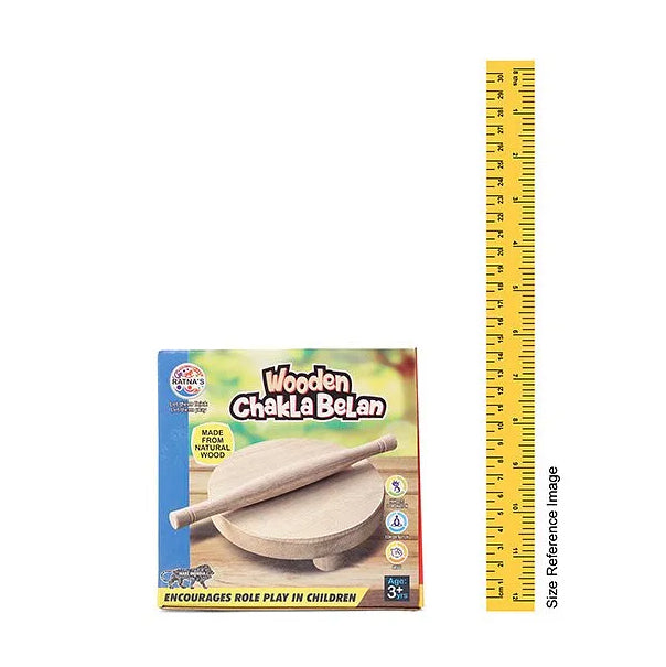 Ratnas Wooden Chakla Belan - Off White