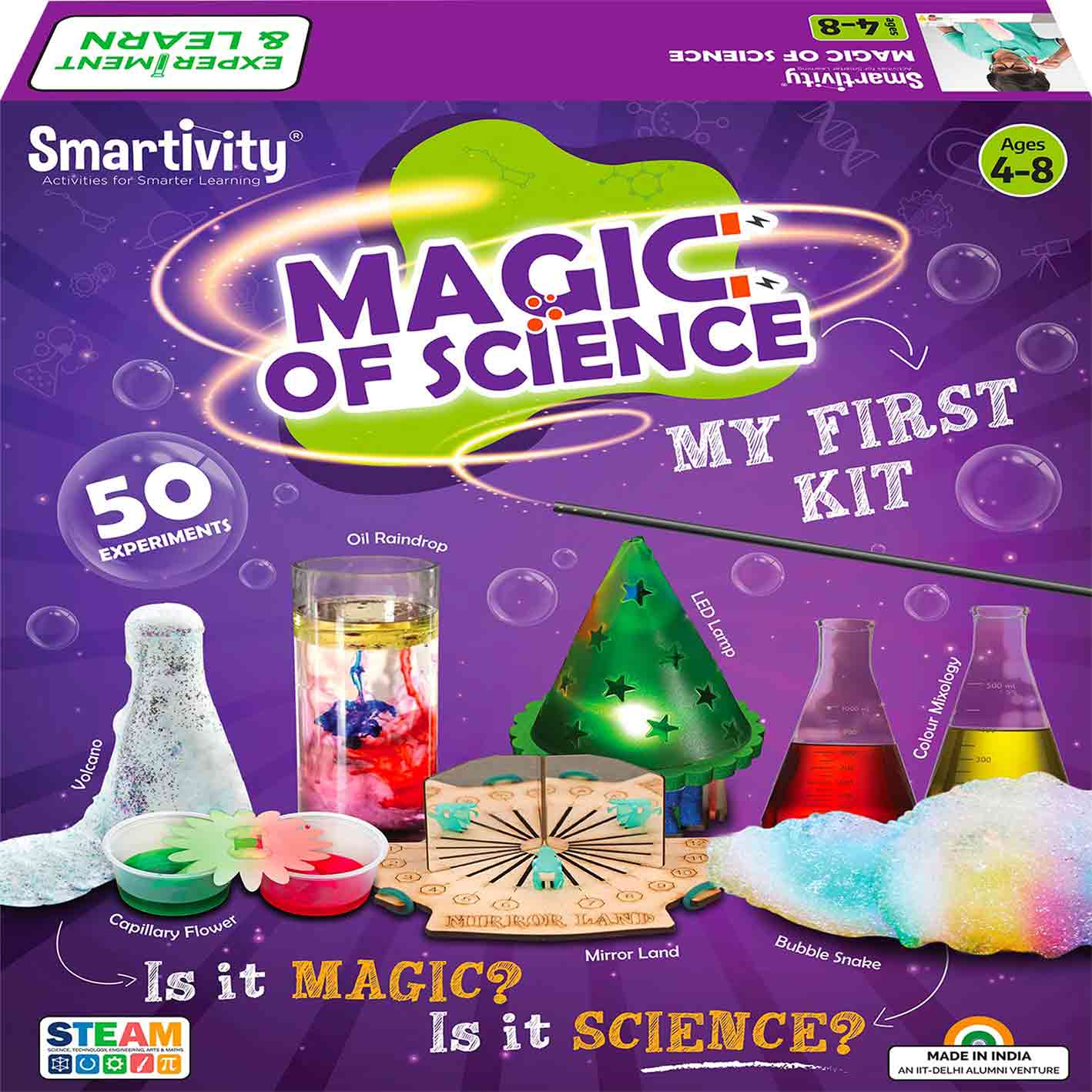 Smartivity Kids First Magic of Science Experiment Kit by IIT Delhi Alumni | for Boys & Girls Age 4-6-8 Years | Best Birthday Gift for Kids 4-8 Years | Kids Safe STEM Educational Fun Toys