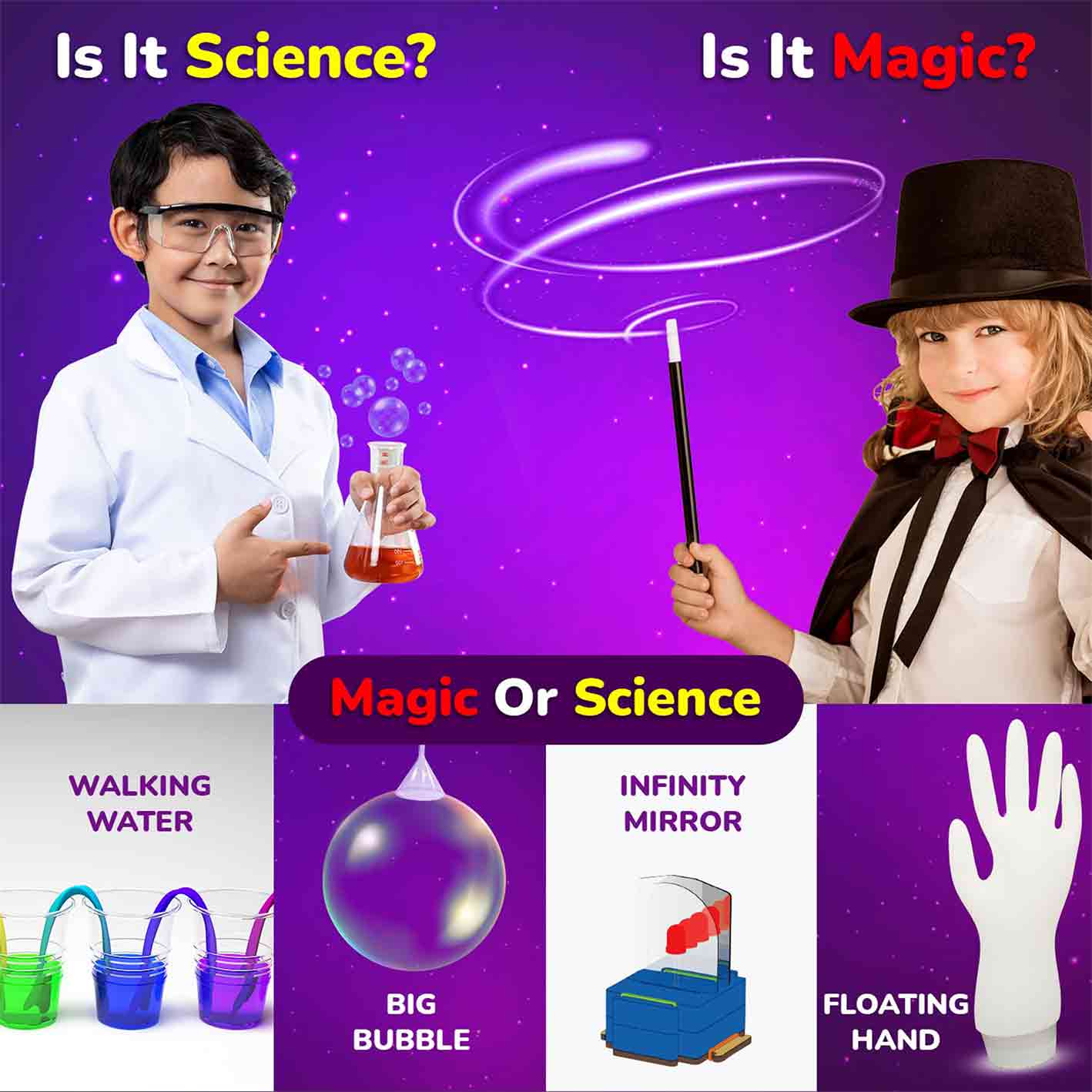 Smartivity Kids First Magic of Science Experiment Kit by IIT Delhi Alumni | for Boys & Girls Age 4-6-8 Years | Best Birthday Gift for Kids 4-8 Years | Kids Safe STEM Educational Fun Toys