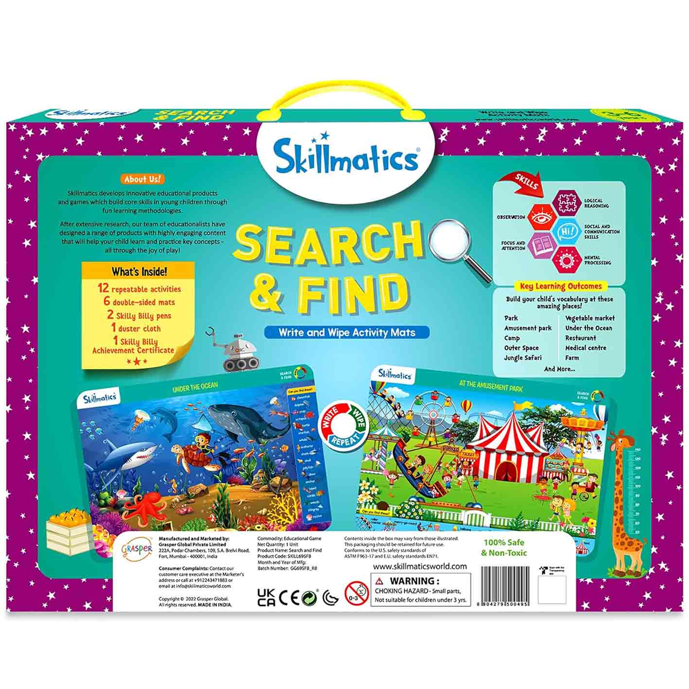 Skillmatics Educational Game - Search And Find Activity Mats For Kids