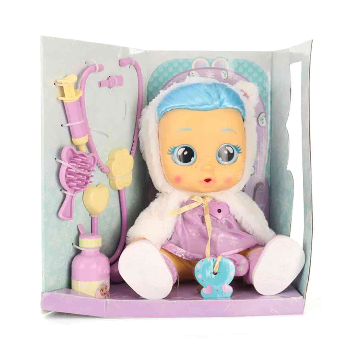 Cry Babies Battery Operated Dressy Kristal Gets Sick Baby Doll Multicolor - Height 27 Cm