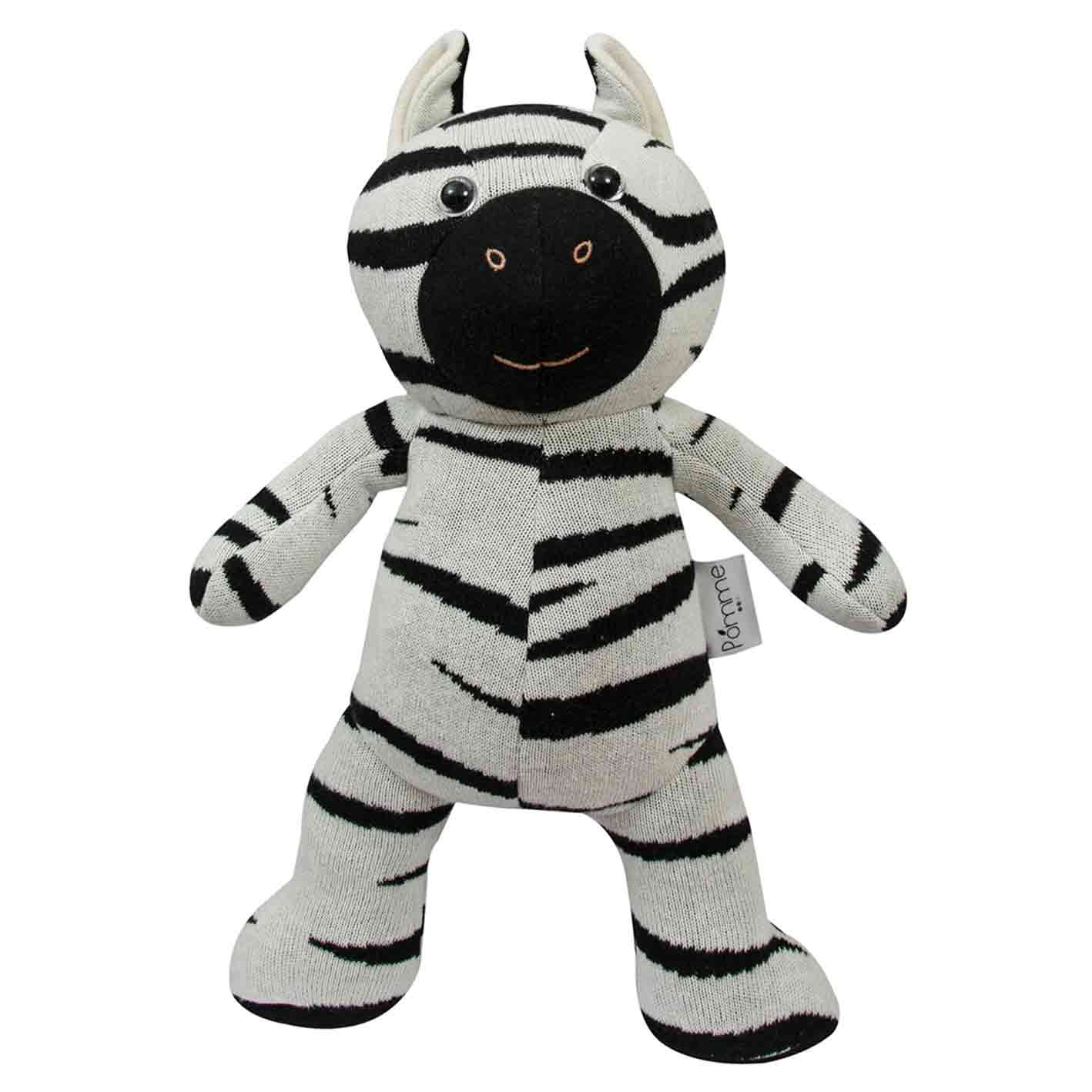Knitted Soft Toy Standing Zebra