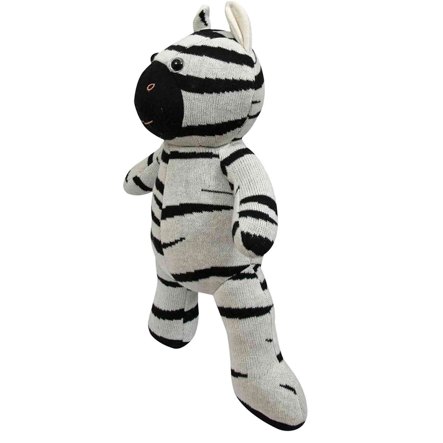 Knitted Soft Toy Standing Zebra