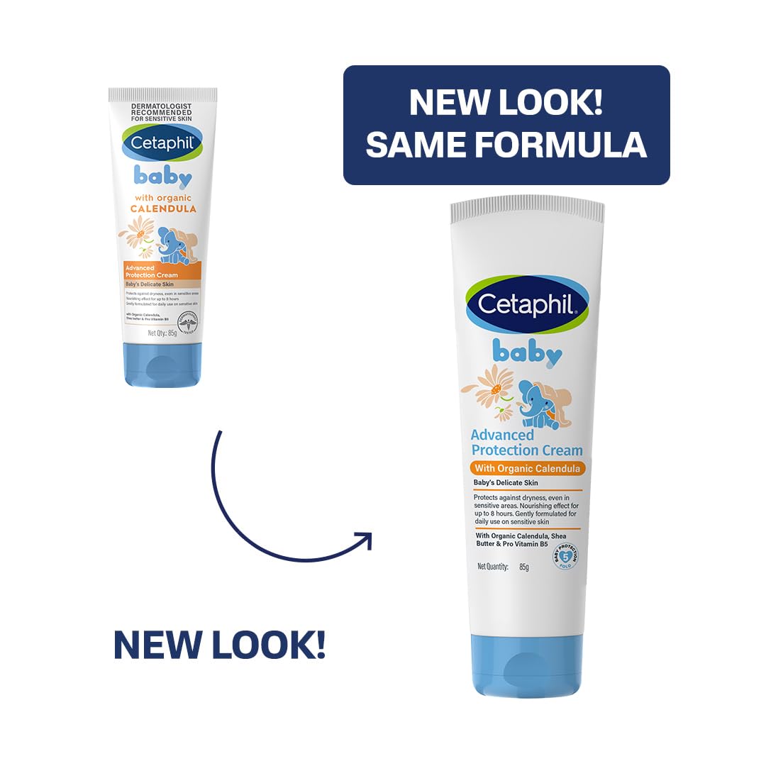 Cetaphil Baby Cream 85g – Gentle Face & Body Moisturizer with Organic Calendula | Soft & Hydrating