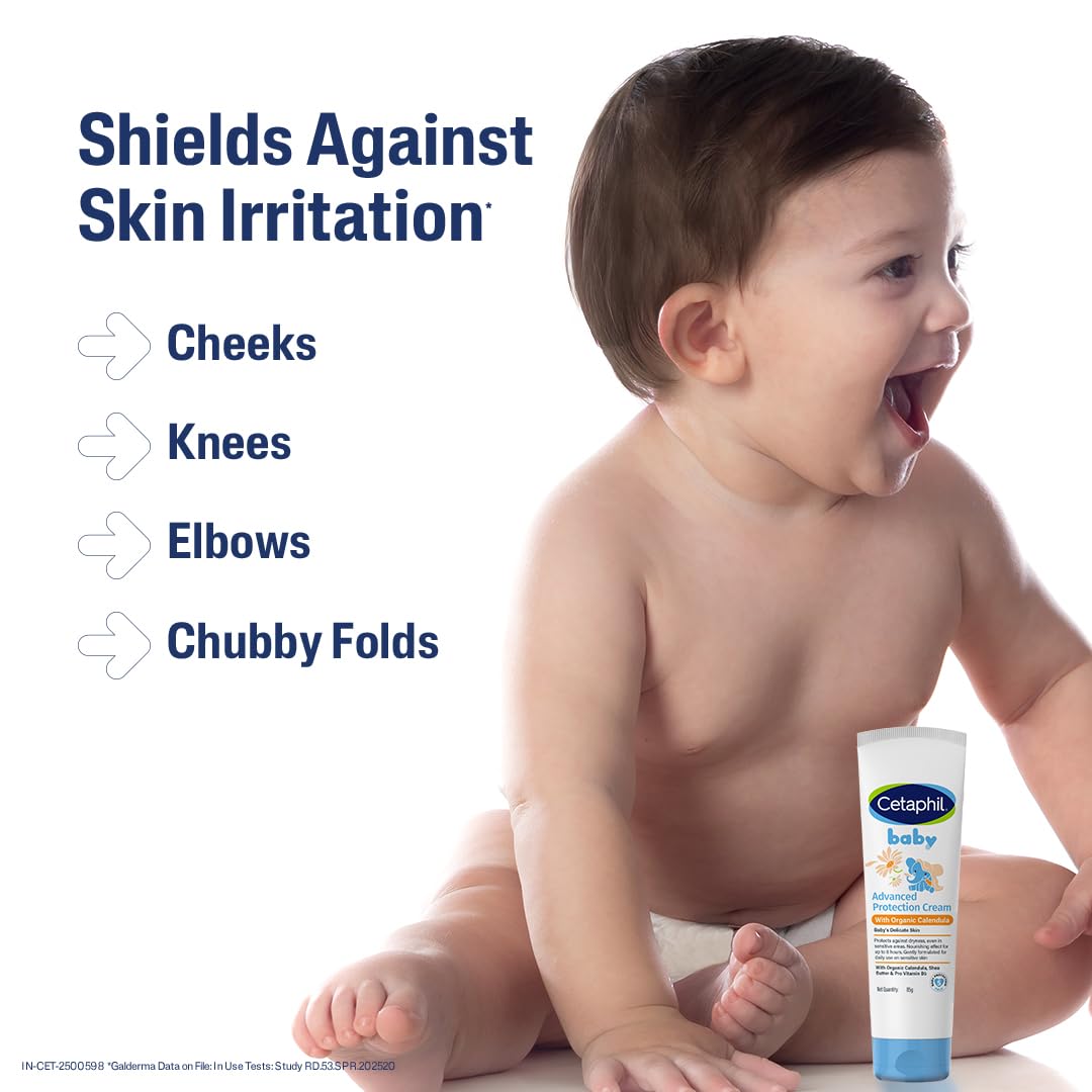Cetaphil Baby Cream 85g – Gentle Face & Body Moisturizer with Organic Calendula | Soft & Hydrating