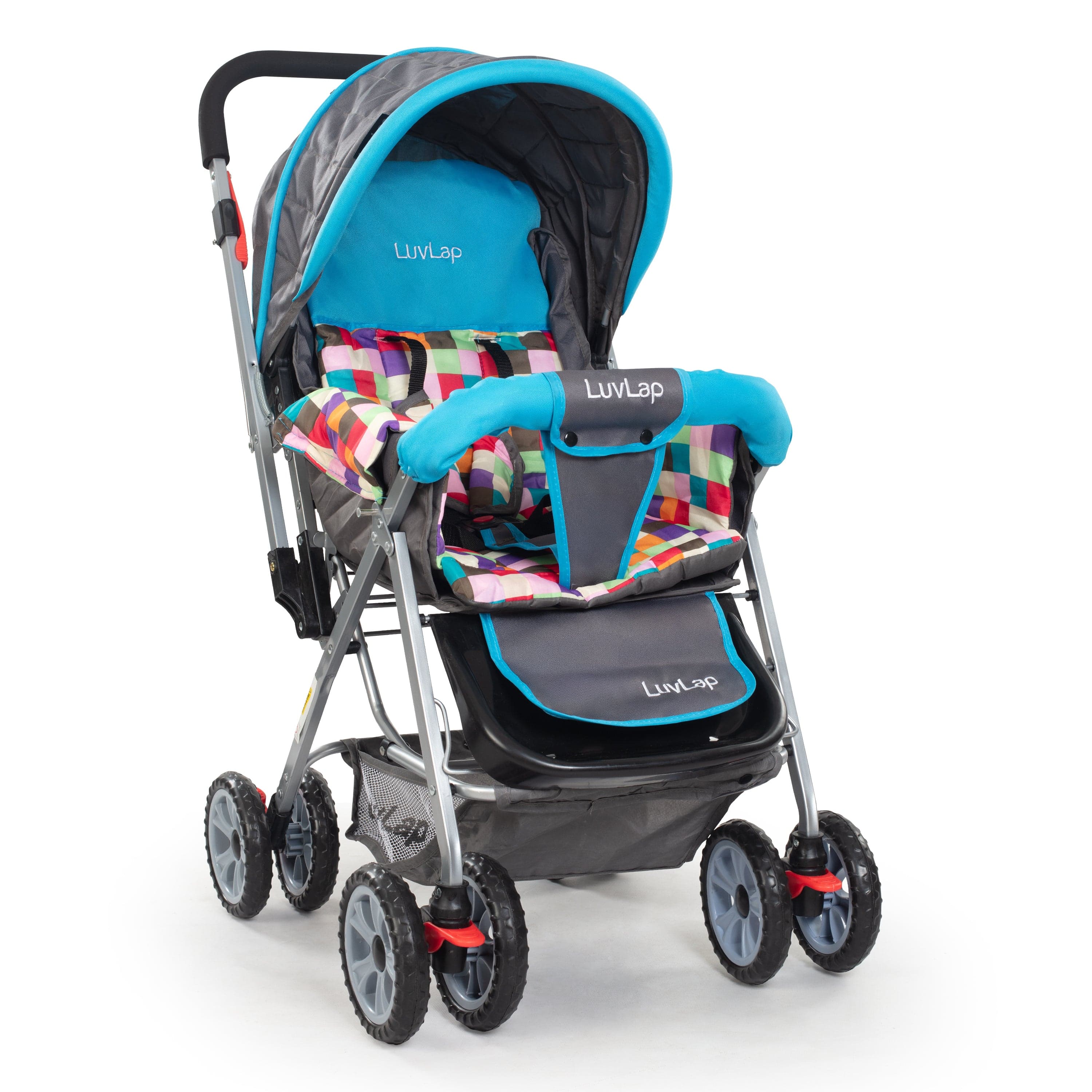 luvlap Sunshine Stroller/Pram, Easy Fold, for Newborn Baby/Kids, 0-3 Years (Teal)