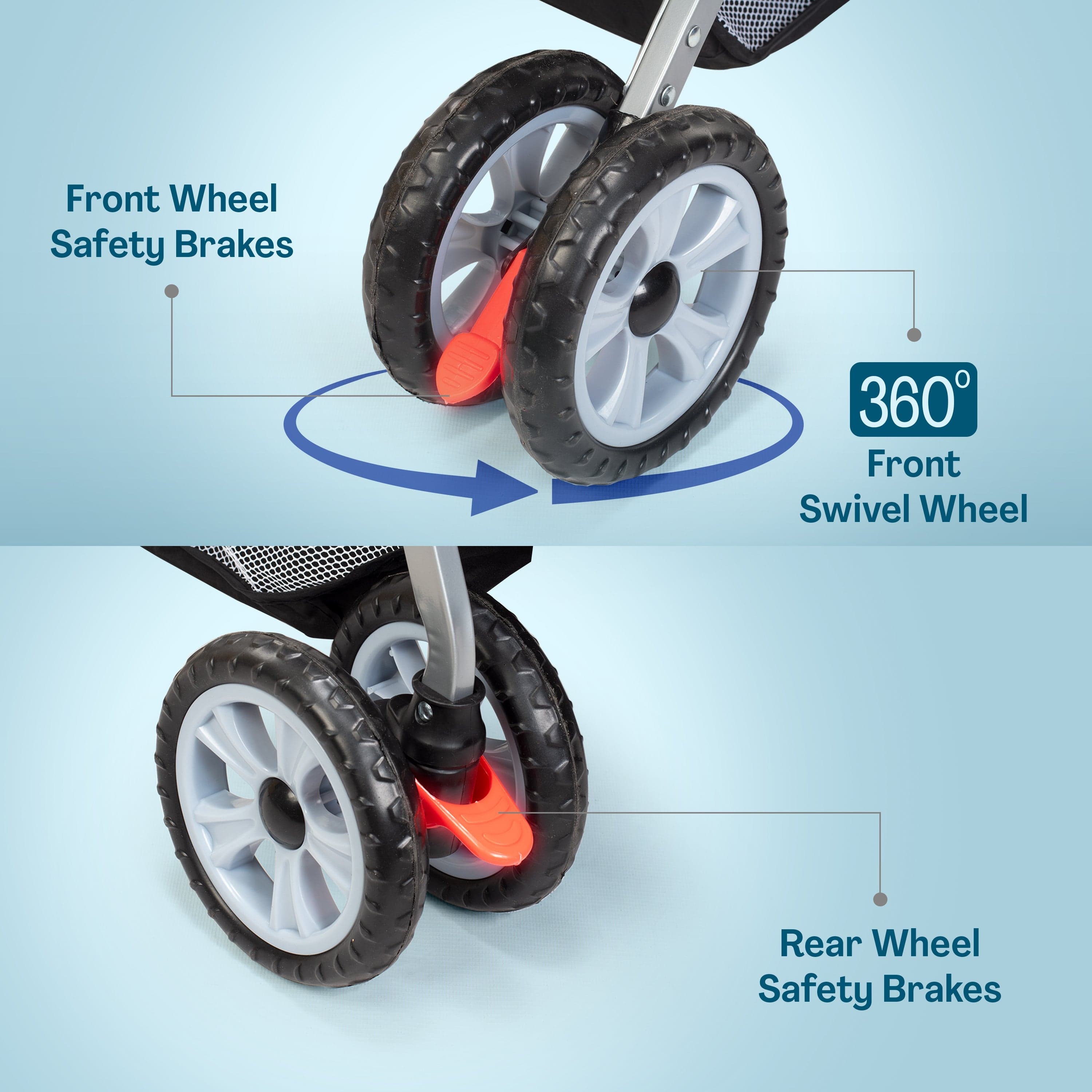 luvlap Sunshine Stroller/Pram, Easy Fold, for Newborn Baby/Kids, 0-3 Years (Teal)