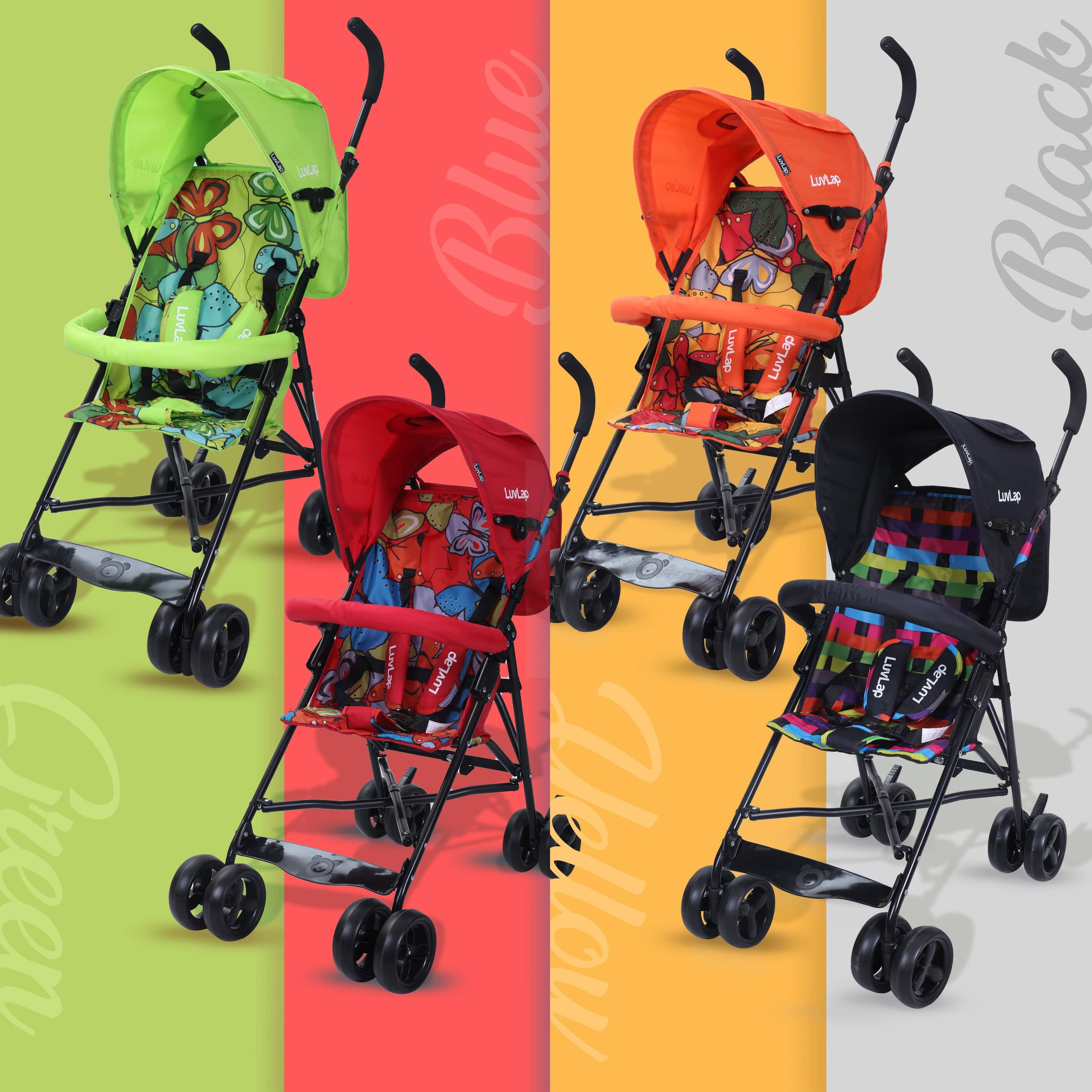 luvlap Tutti Frutti Baby Stroller Buggy, Light Blue