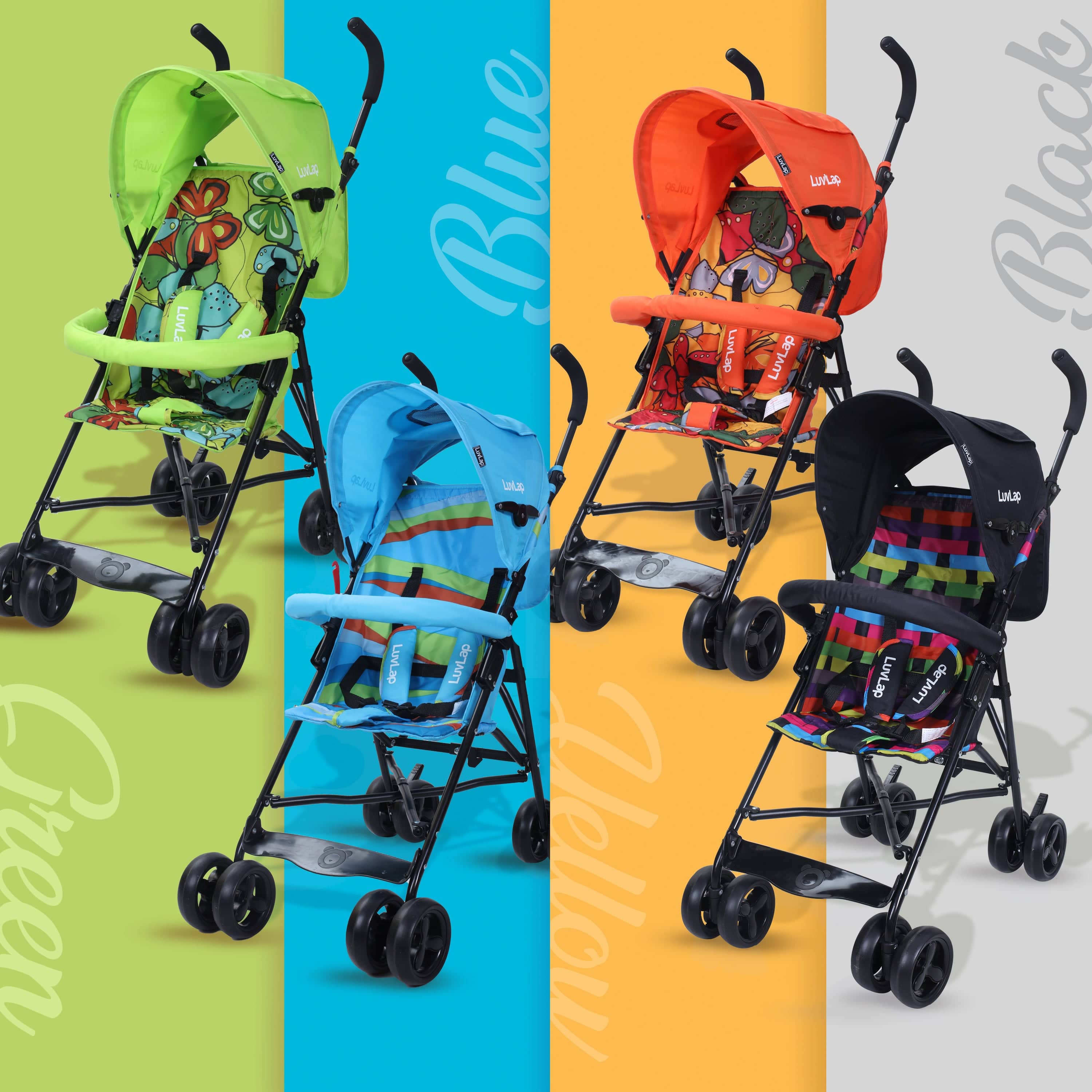 luvlap Tutti Frutti Baby Stroller Buggy, Red