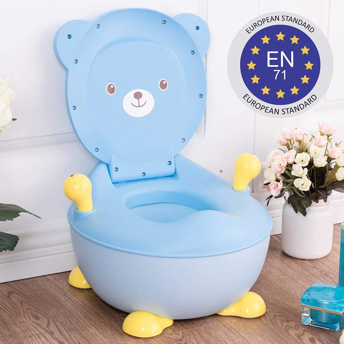 LuvLap Tedclub Baby Potty Seat, Blue