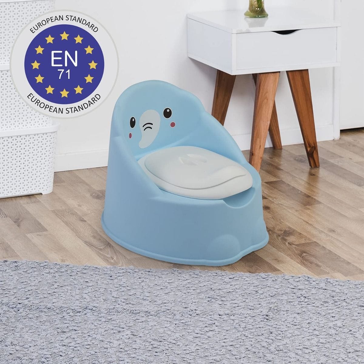 LuvLap Wee Piggy Potty Seat, Blue