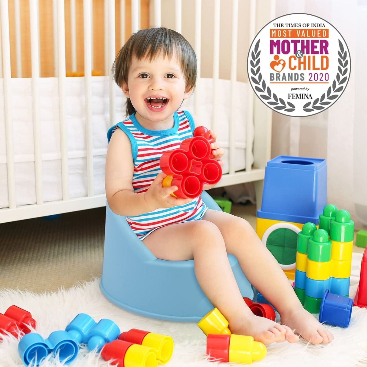 LuvLap Wee Piggy Potty Seat, Blue