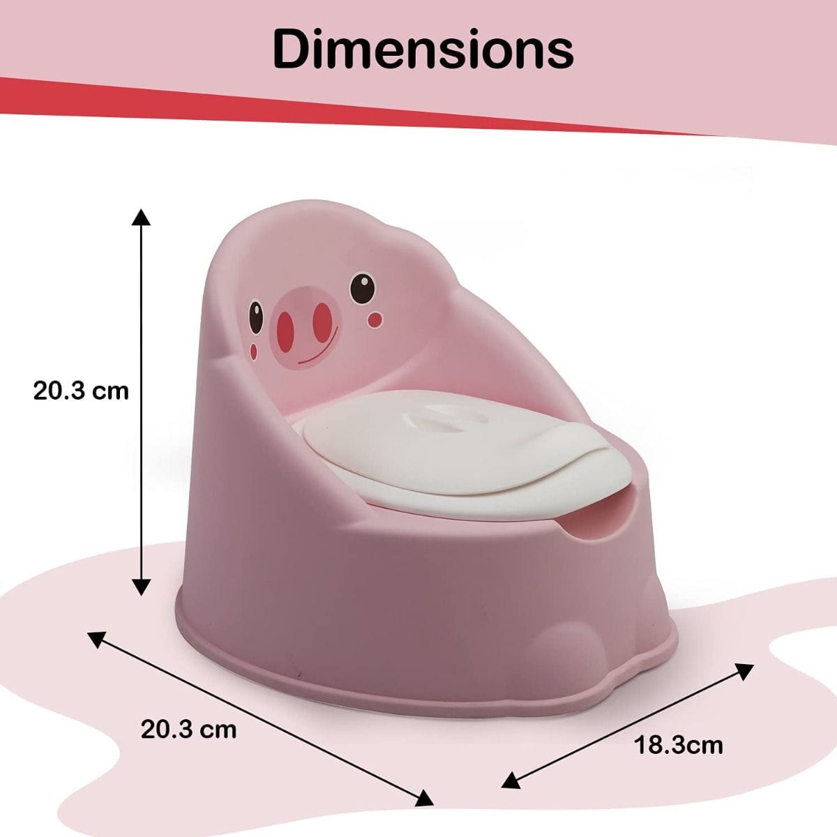 LuvLap Wee Piggy Potty Seat, Pink