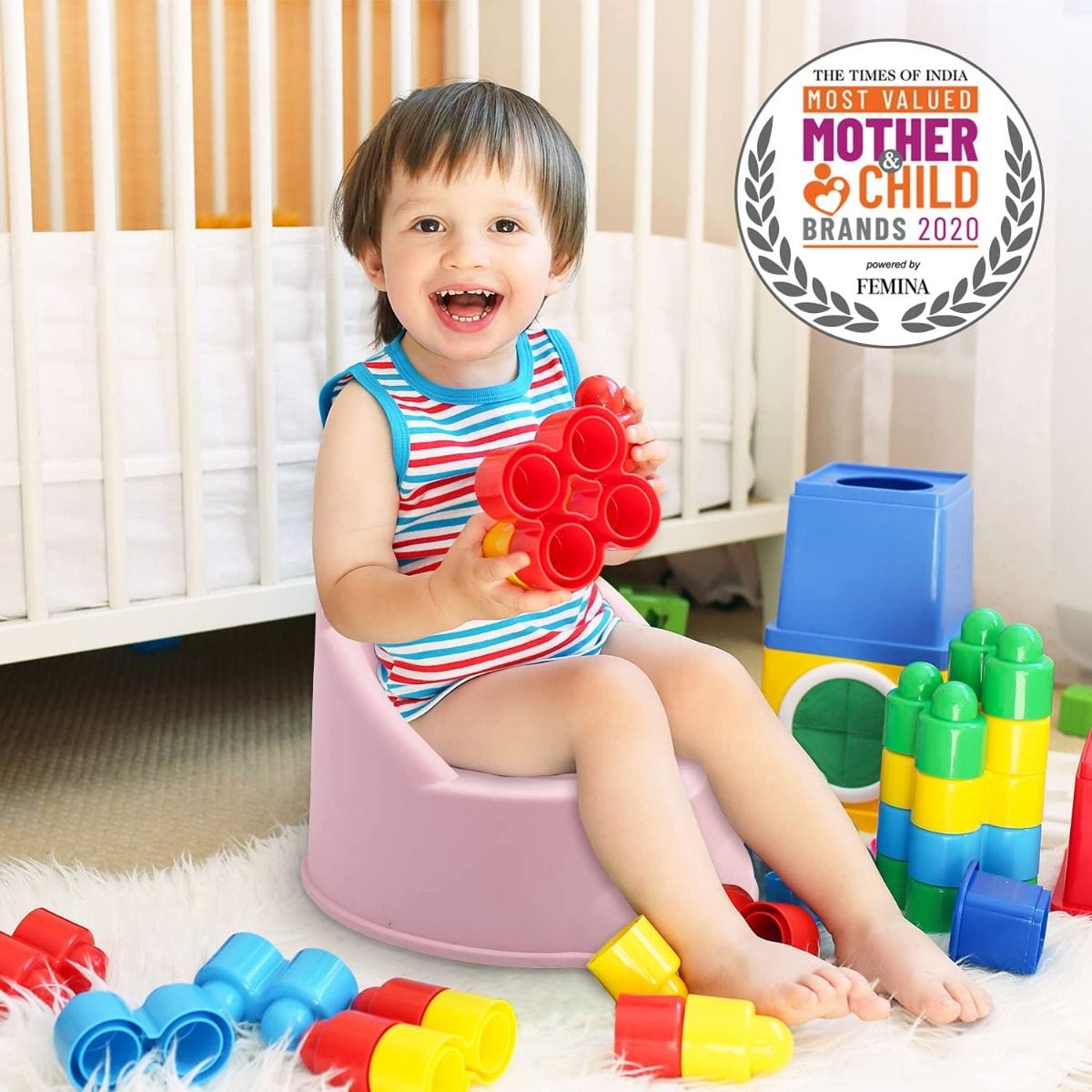 LuvLap Wee Piggy Potty Seat, Pink