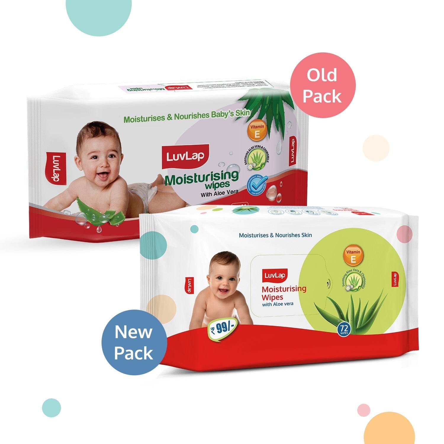 LuvLap Baby Wipes With Aloe Vera - Pack Of 6