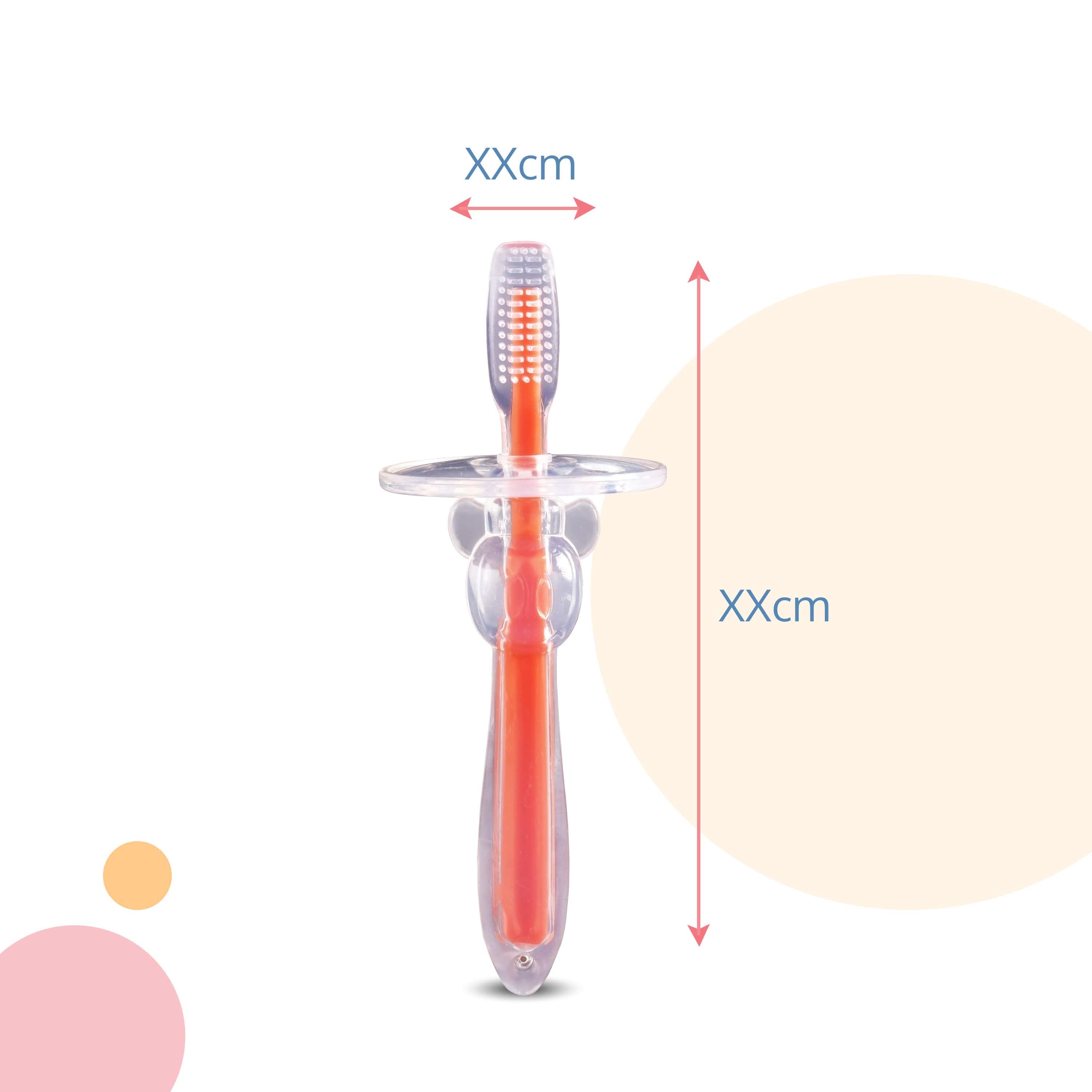 LuvLap Silicone Training Toothbrush, Orange