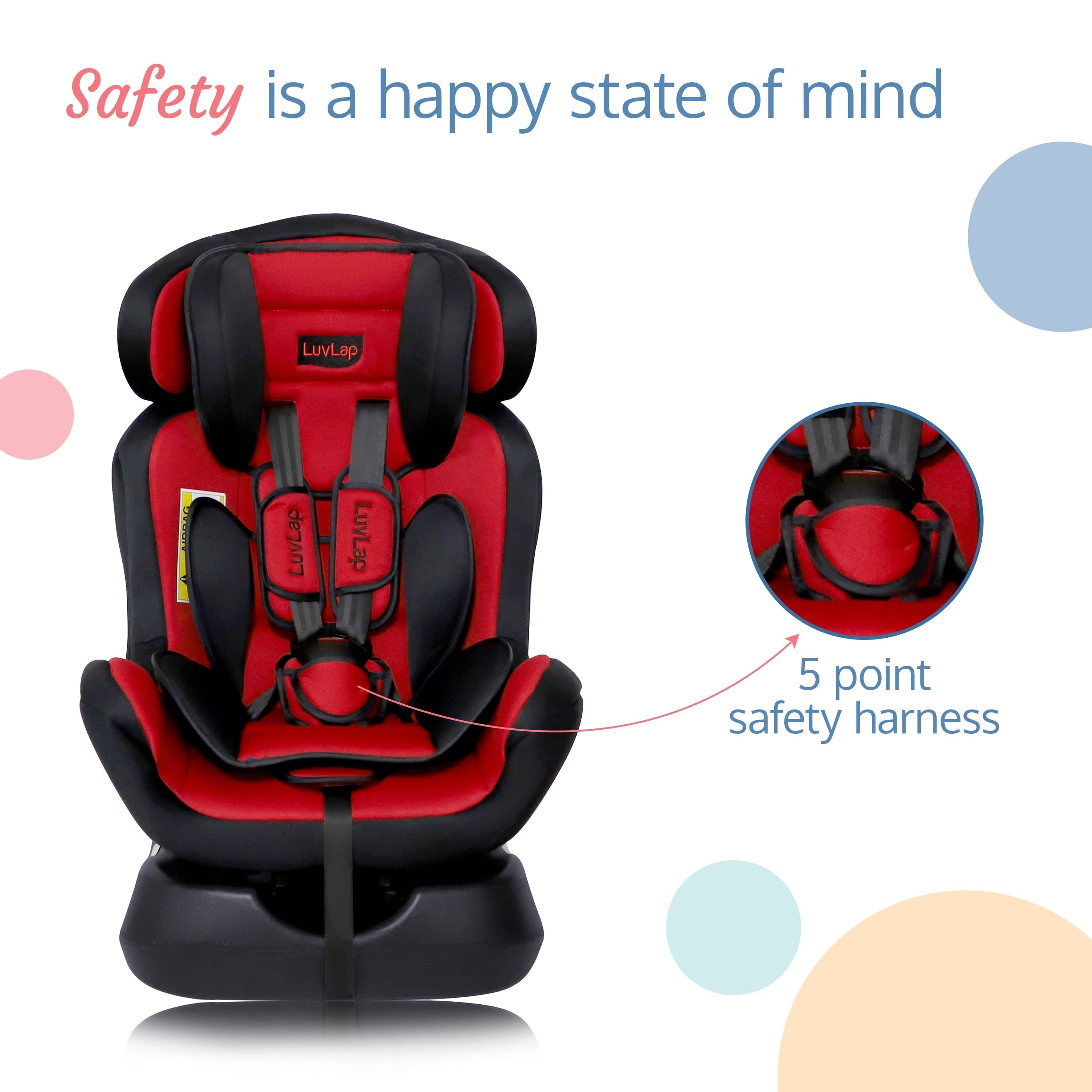 LuvLap Galaxy Convertible Car Seat (Red)