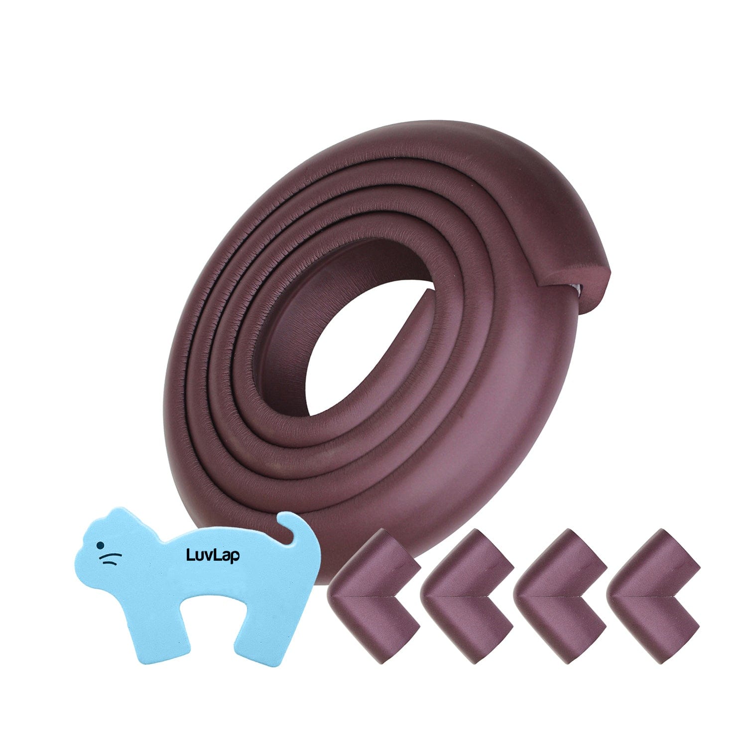 LuvLap Baby Safety Combo Pack, 2 metre Edge Protector, 4 Furniture Corner Guards, One Door Stopper