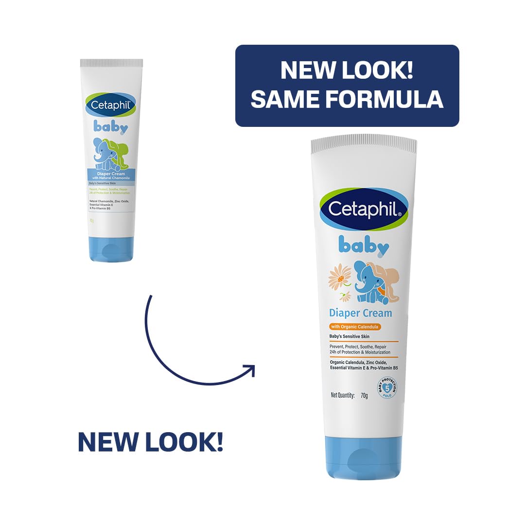 Cetaphil Baby Diaper Cream – Soothing Protection with Organic Calendula (70g)