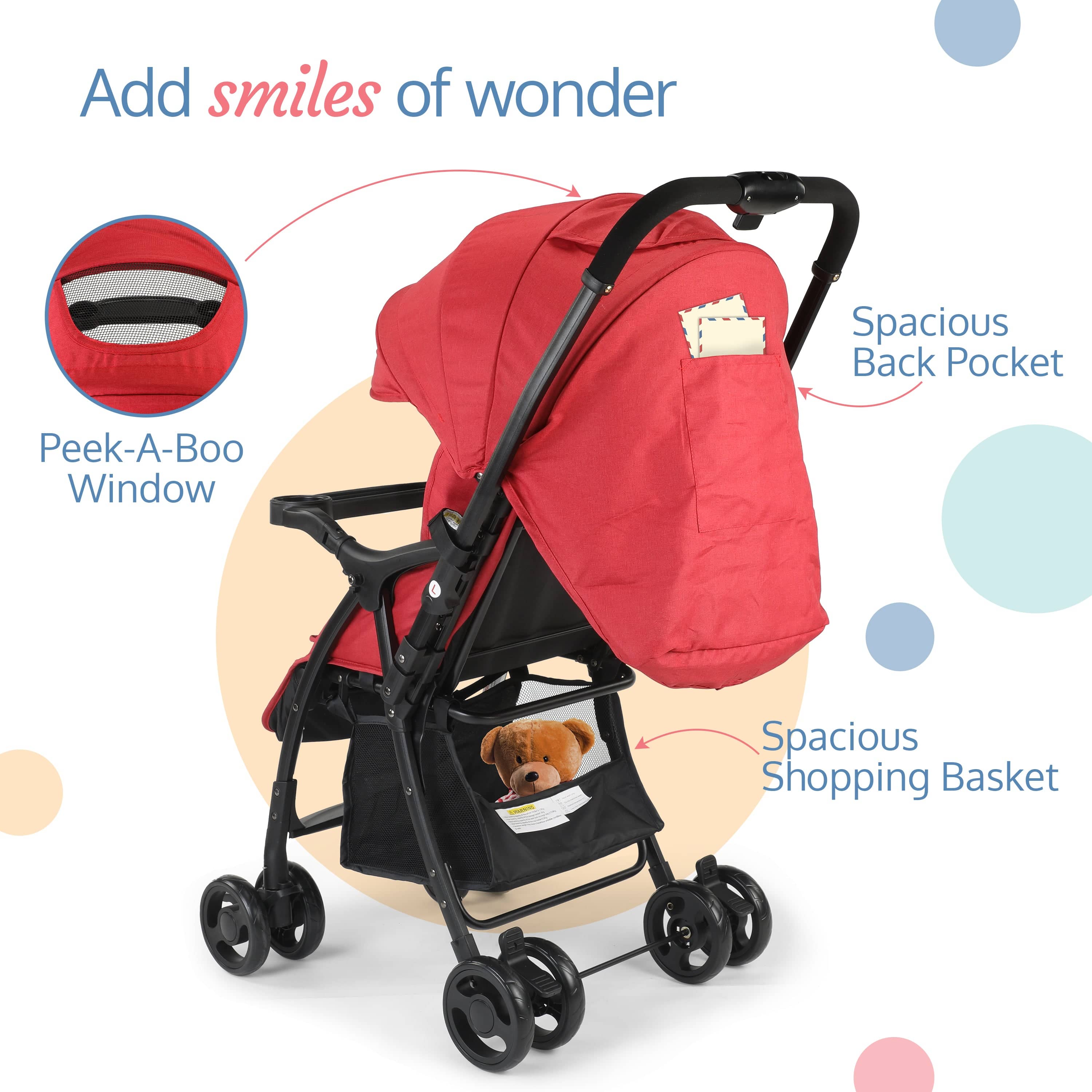 luvlap Spark Baby Stroller (Red)