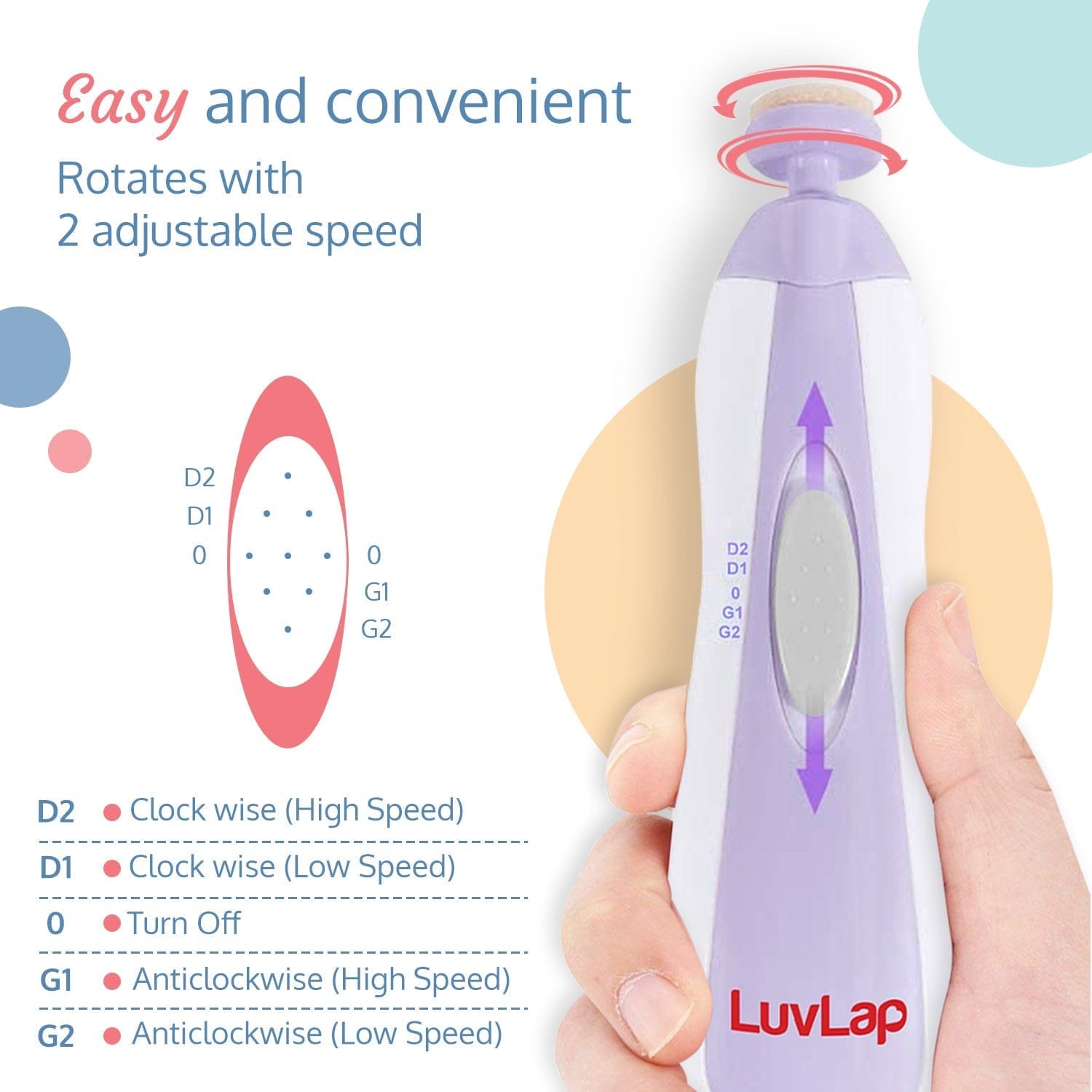 LuvLap Baby & Mother Electric Nail Grooming Set