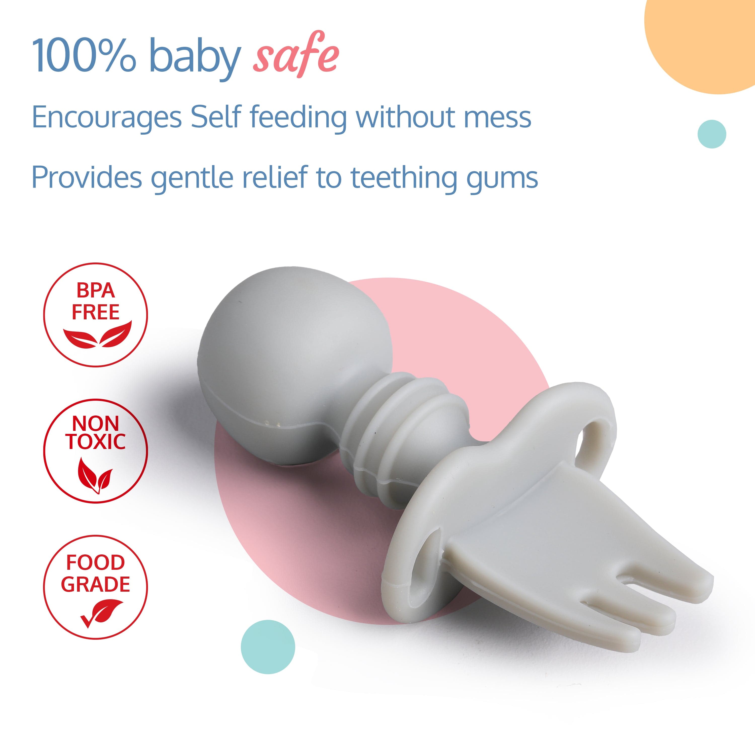 LuvLap Baby Weaning Spoon & Fork Set