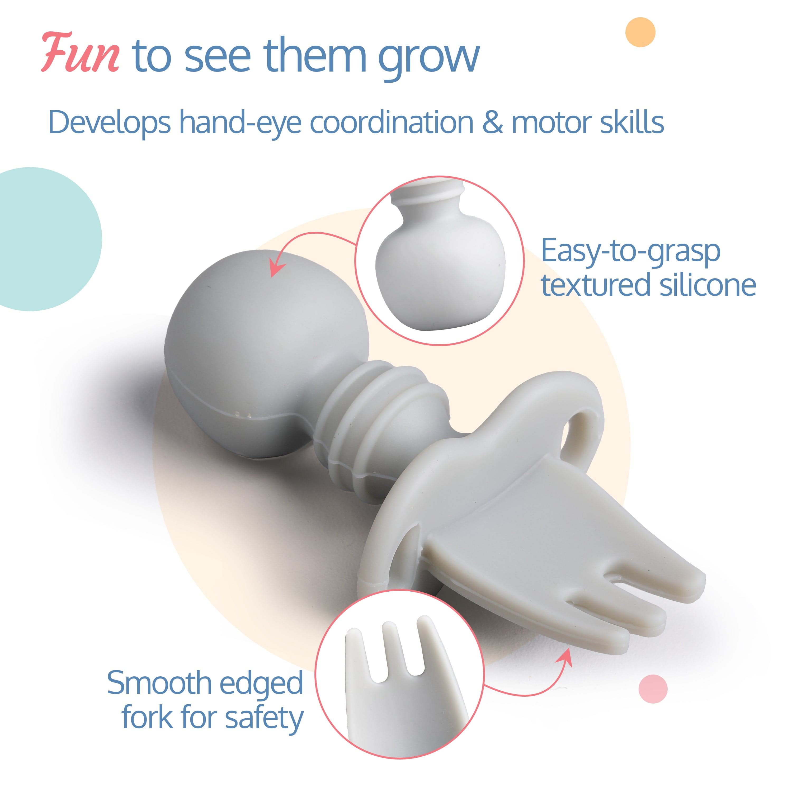 LuvLap Baby Weaning Spoon & Fork Set