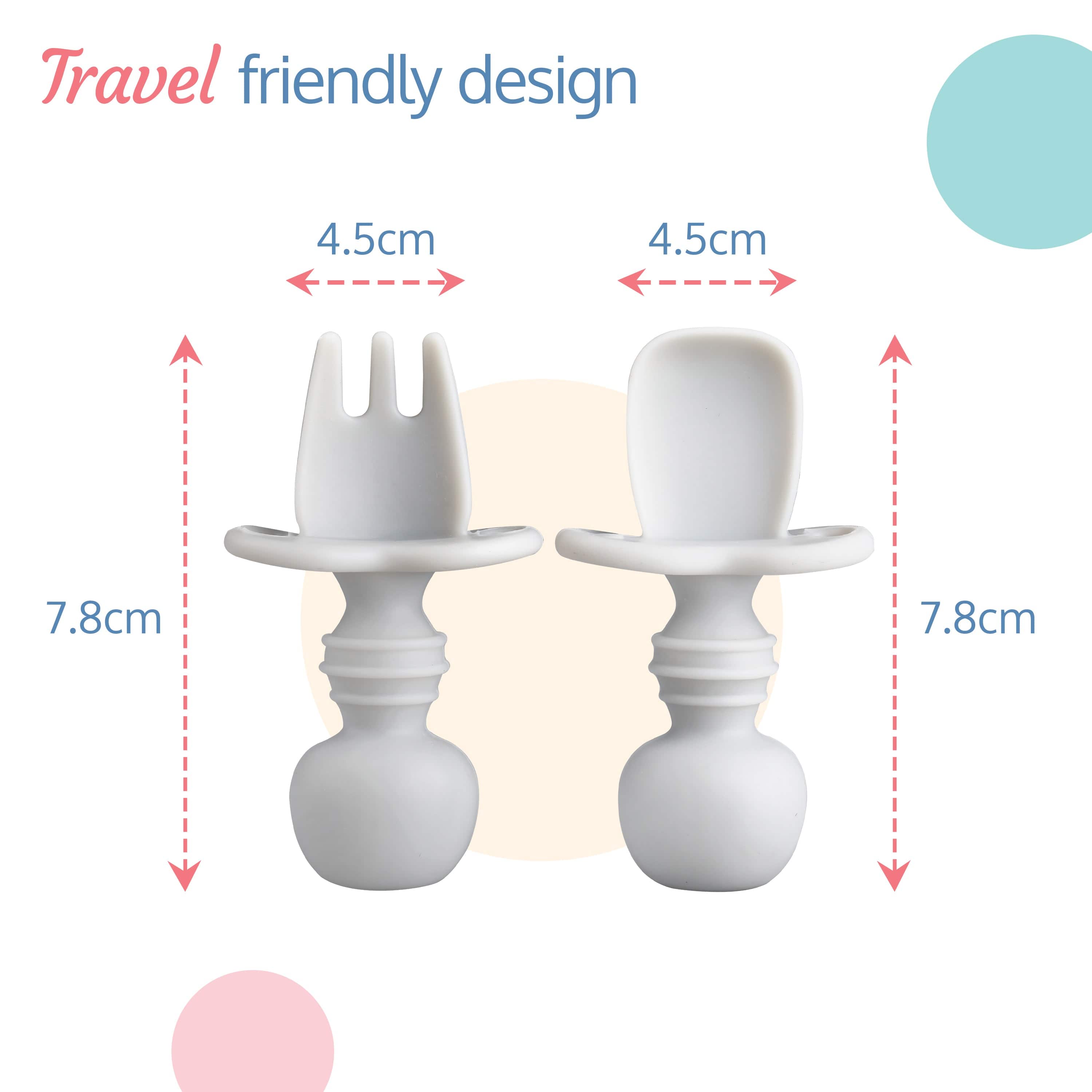LuvLap Baby Weaning Spoon & Fork Set