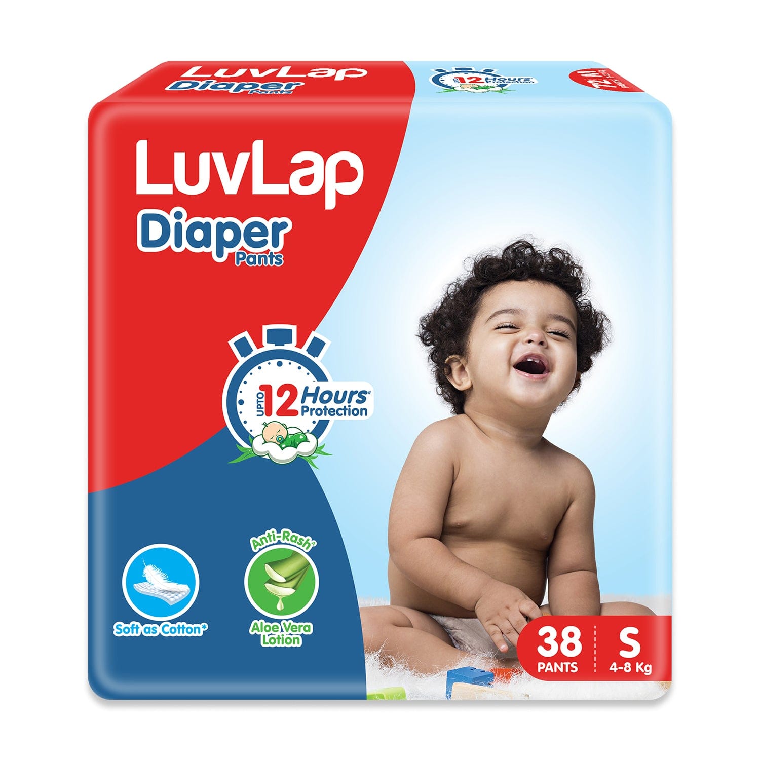 LuvLap Diaper Pants Small, 38 Count, with upto 12 Hour protection