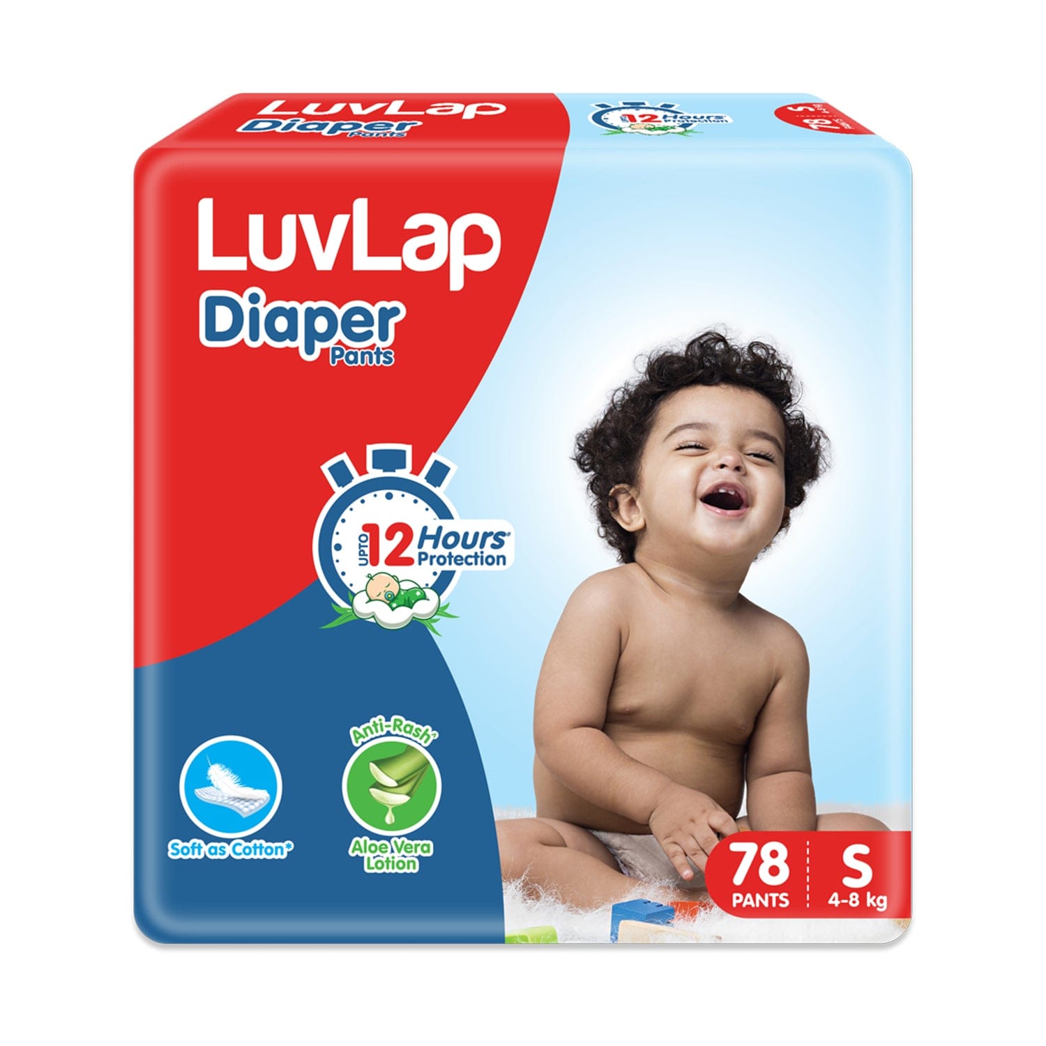 LuvLap Diaper Pants Small (Sm) 4 To 8Kg, 78 Count