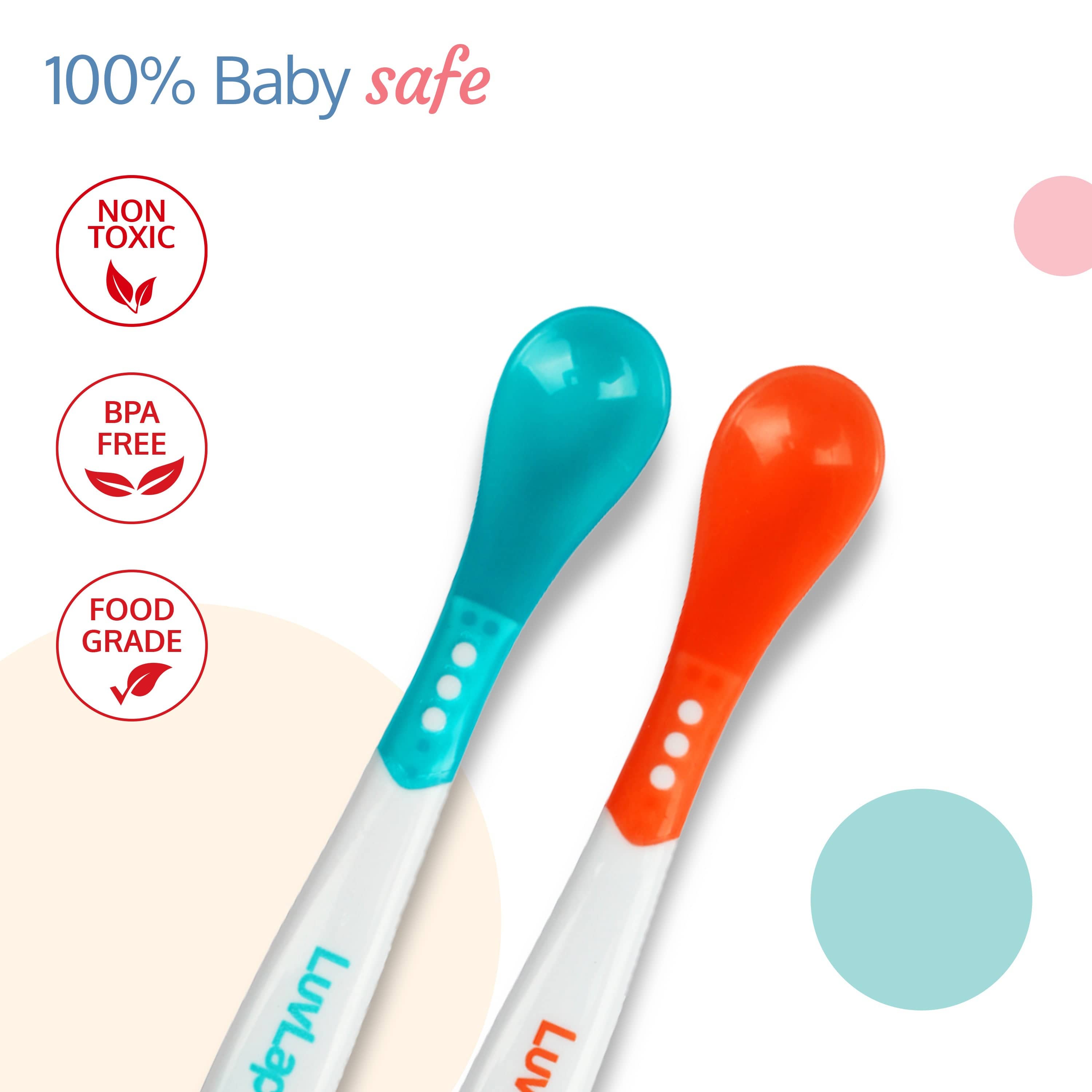 LuvLap Heat Sensitive Baby Feeding Spoon Set Of 4