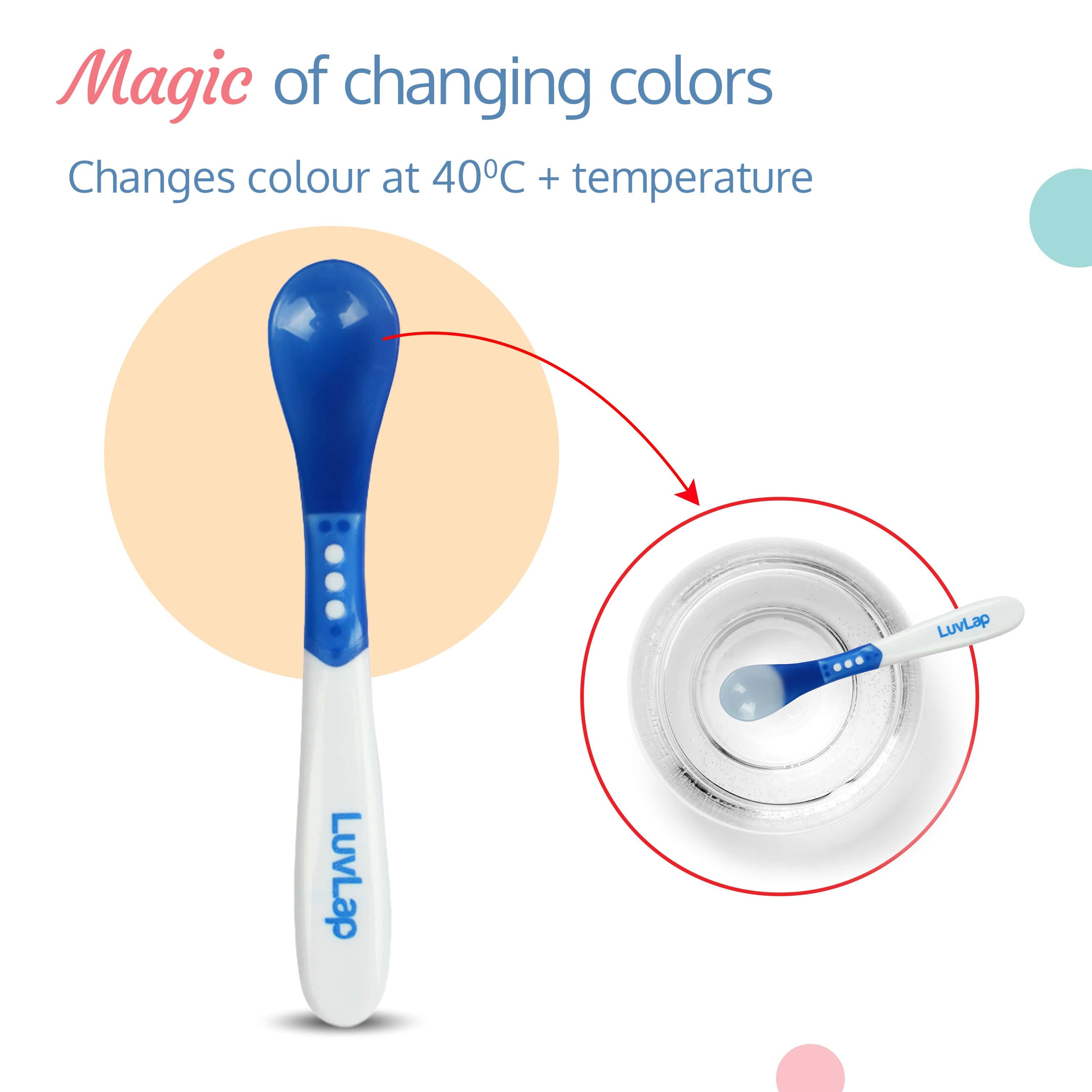 LuvLap Heat Sensitive Baby Feeding Spoon Set Of 4