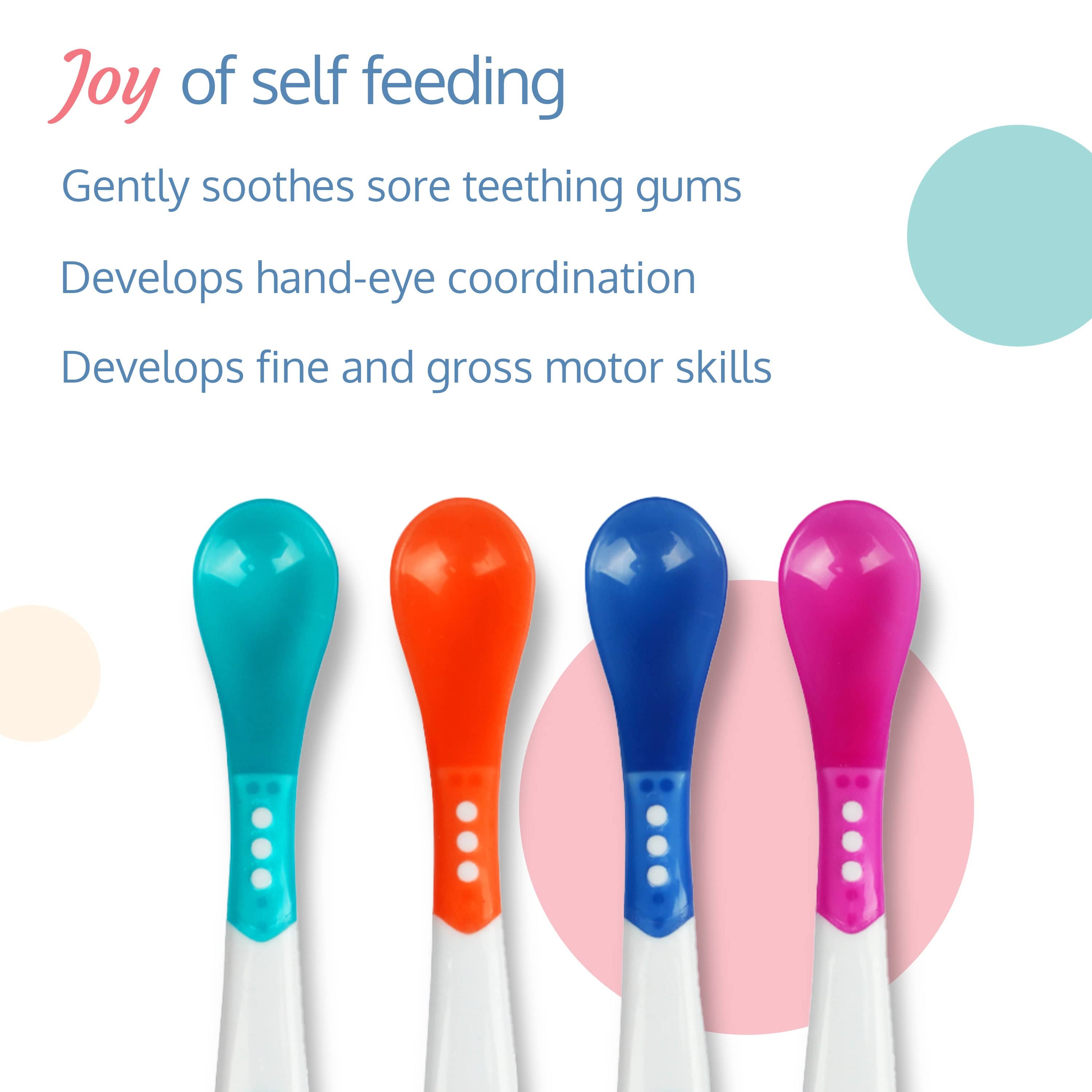 LuvLap Heat Sensitive Baby Feeding Spoon Set Of 4