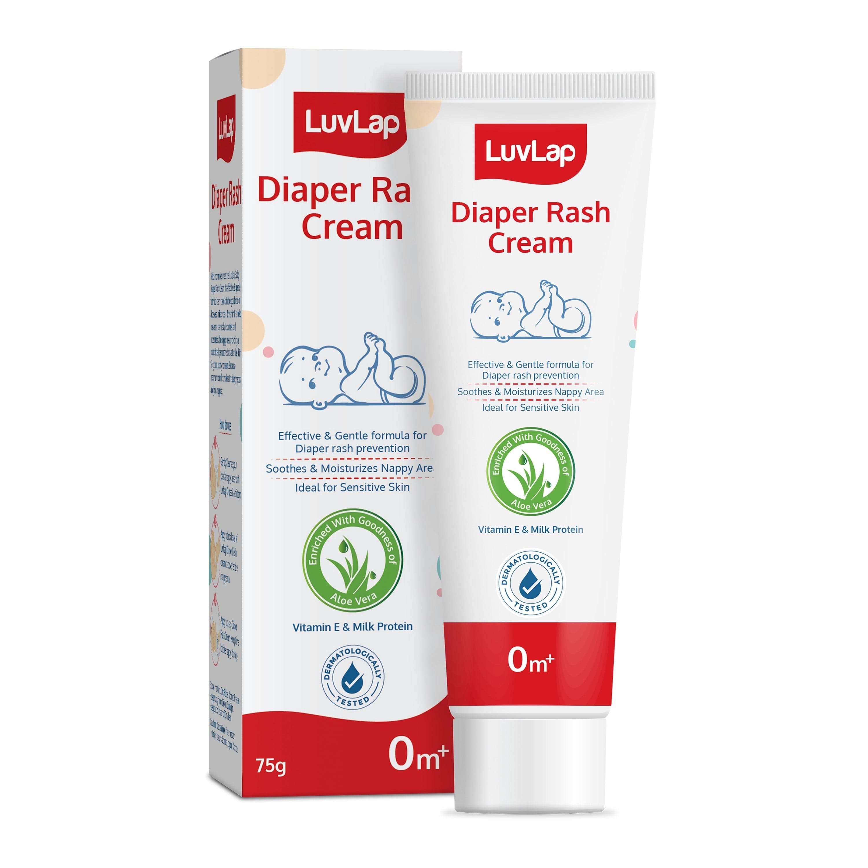 LuvLap Baby Diaper Rash Cream, 75G