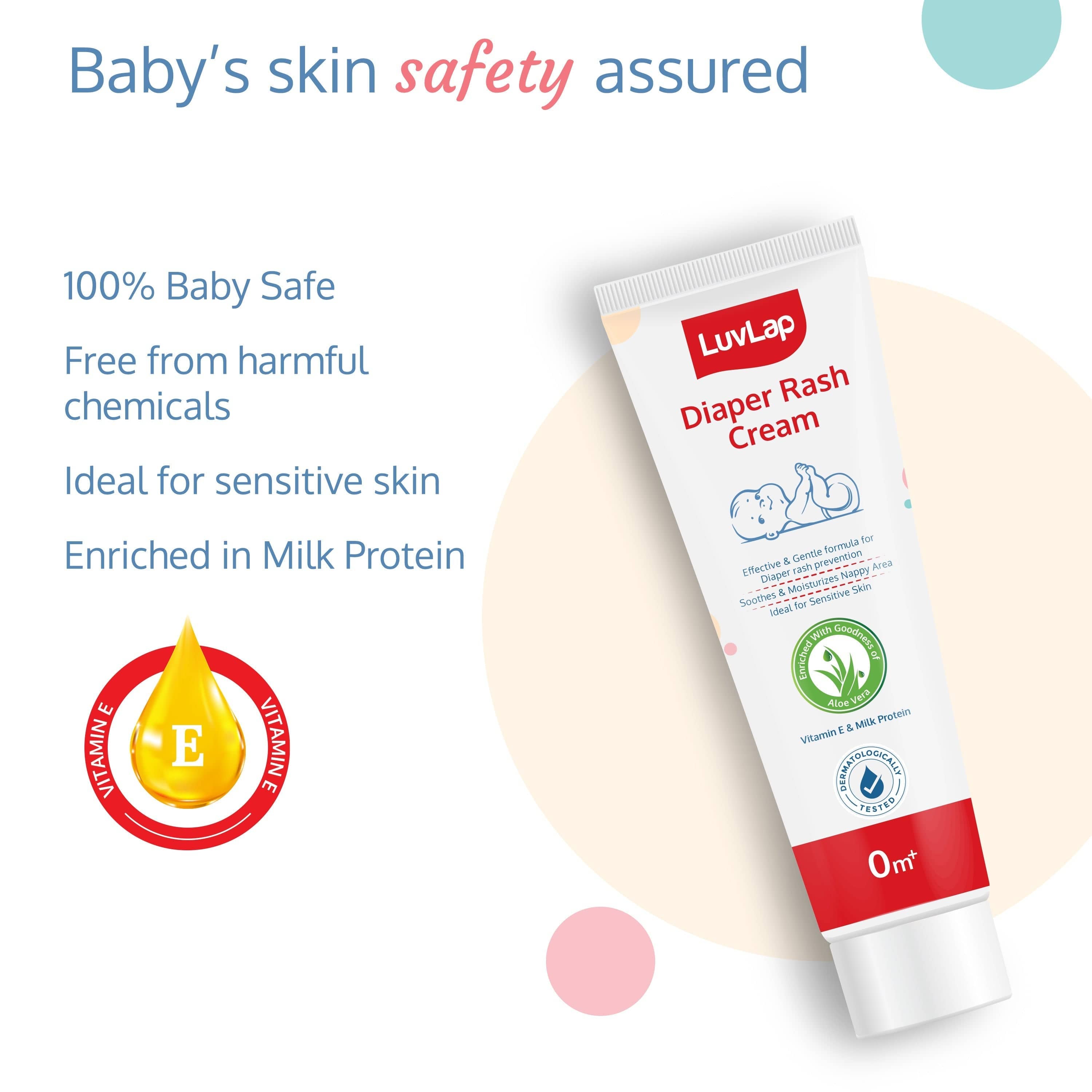 LuvLap Baby Diaper Rash Cream, 75G