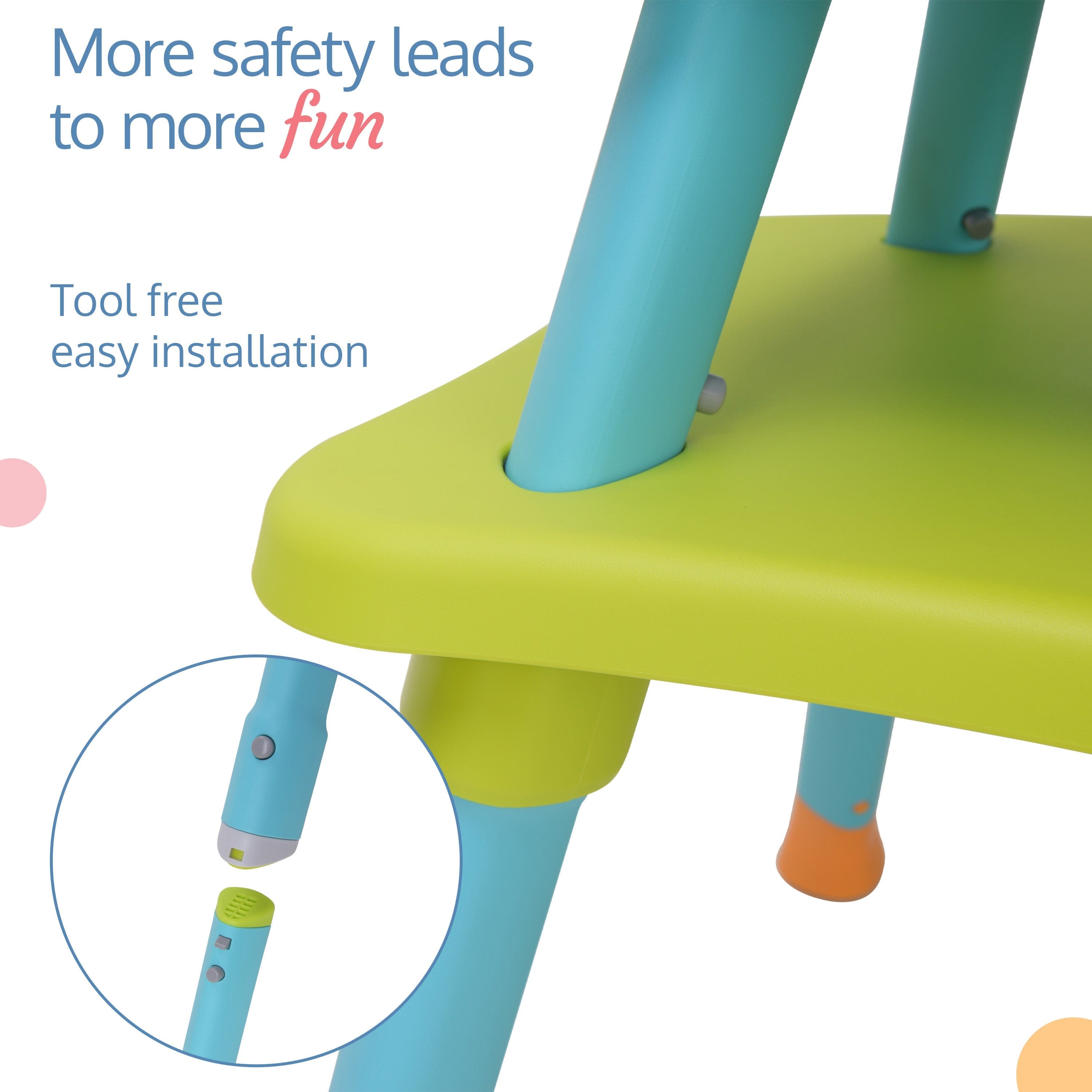 luvlap Multifunction 6 in 1 High Chair used as Baby High, Booster, Small Dining Chair,  (Green & Blue)