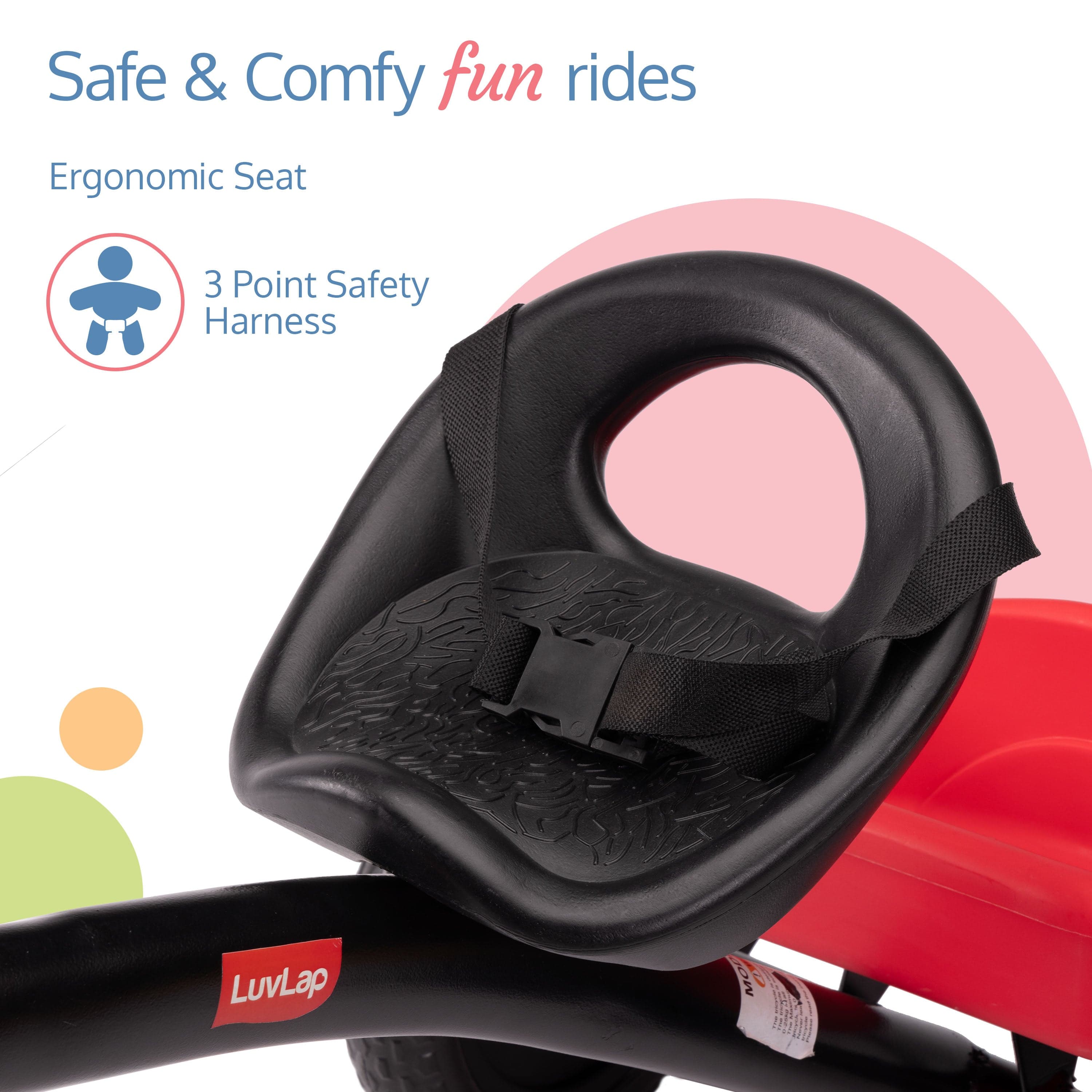 LuvLap Joy Baby Cycle/Tricycle for Kids - Red