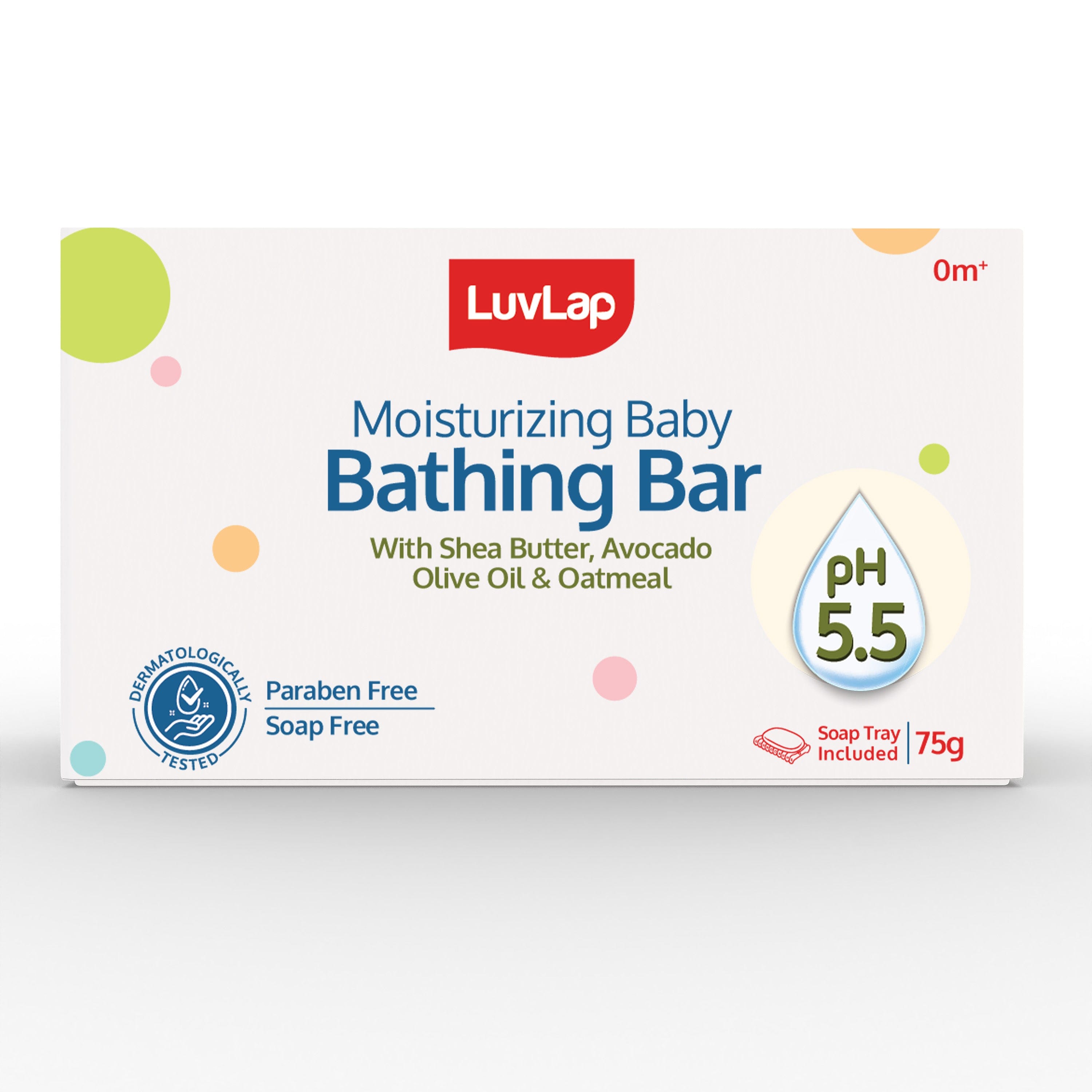 LuvLap Moisturizing Baby Bathing Bar - 75g