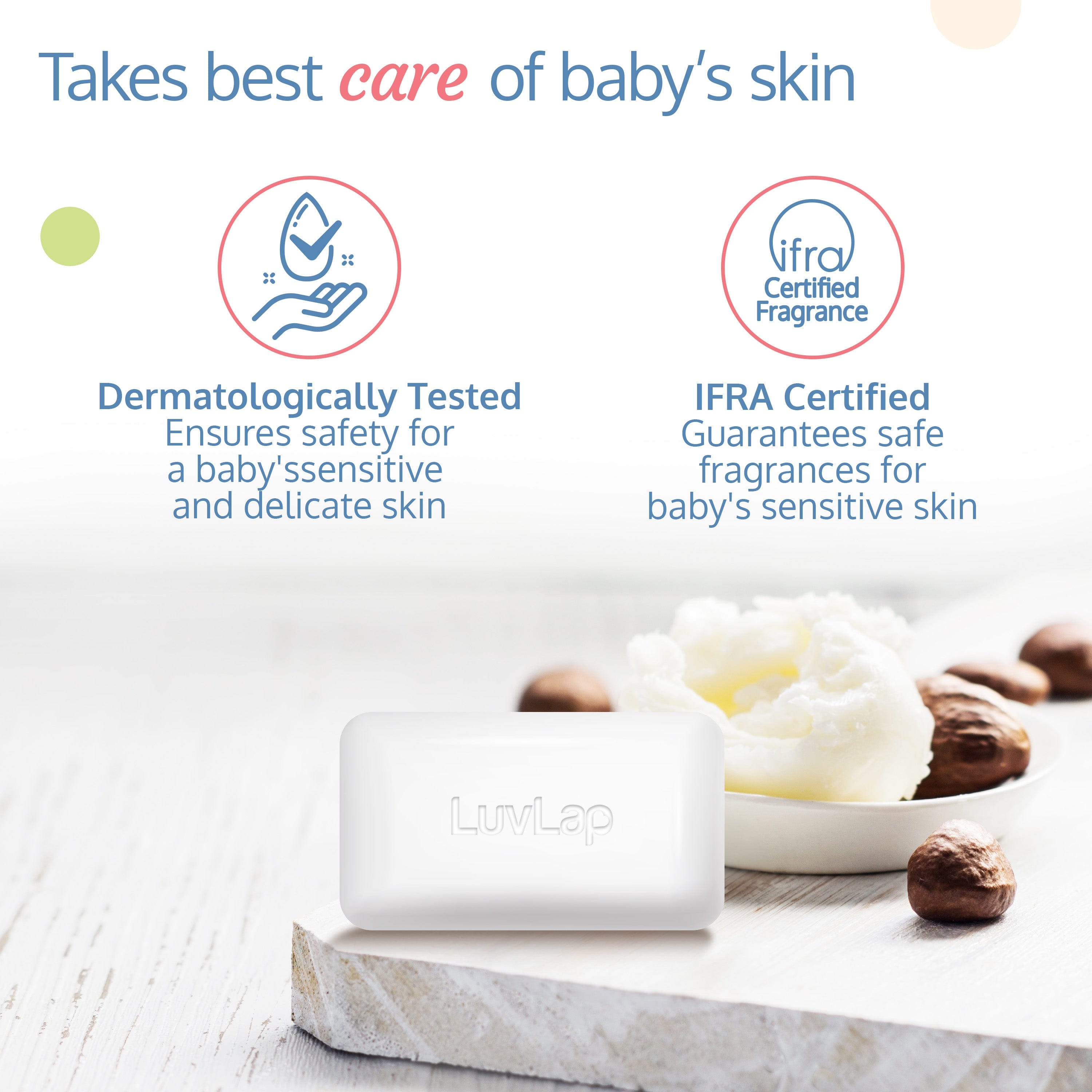 LuvLap Moisturizing Baby Bathing Bar - 75g