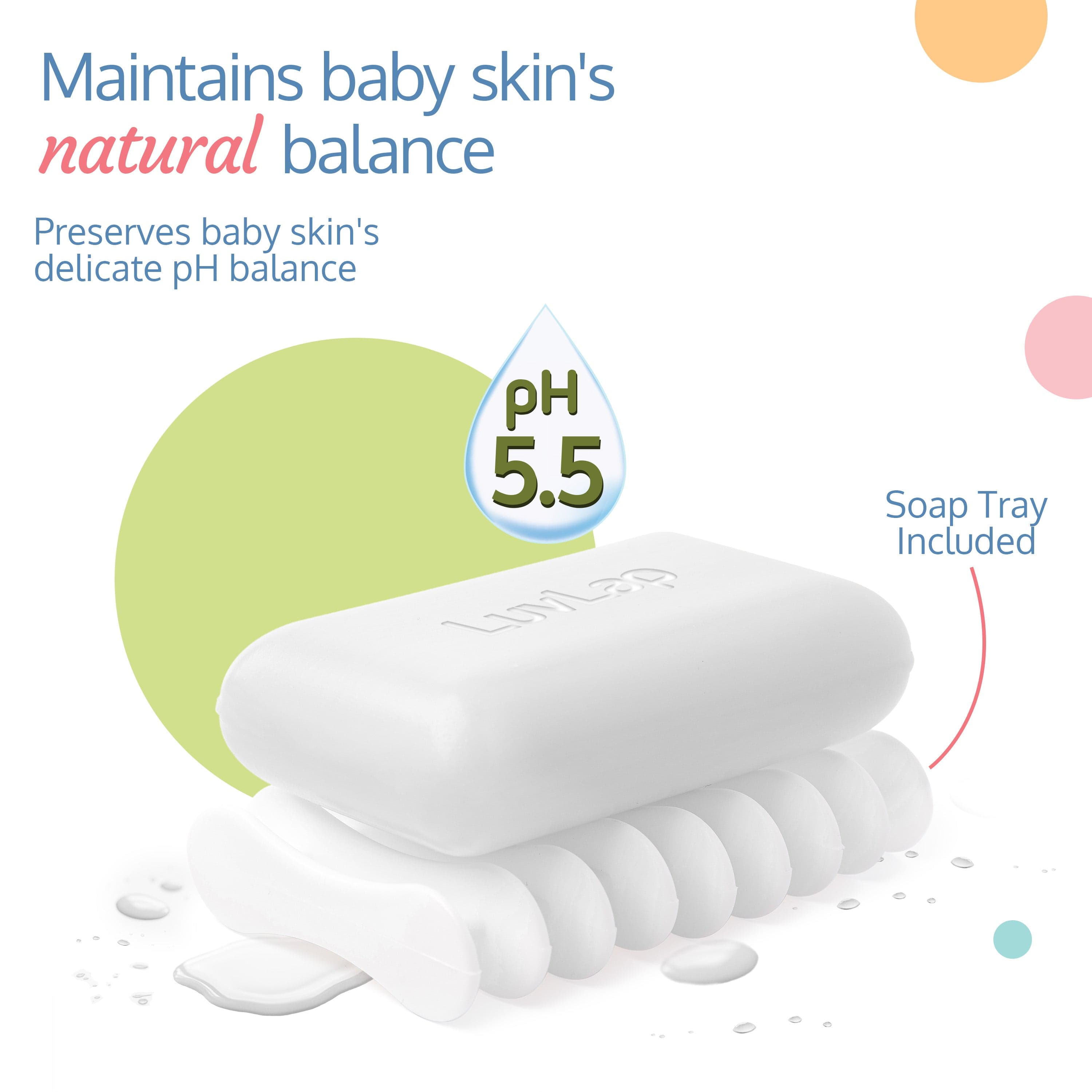 LuvLap Moisturizing Baby Bathing Bar - 75g - Pack of 3