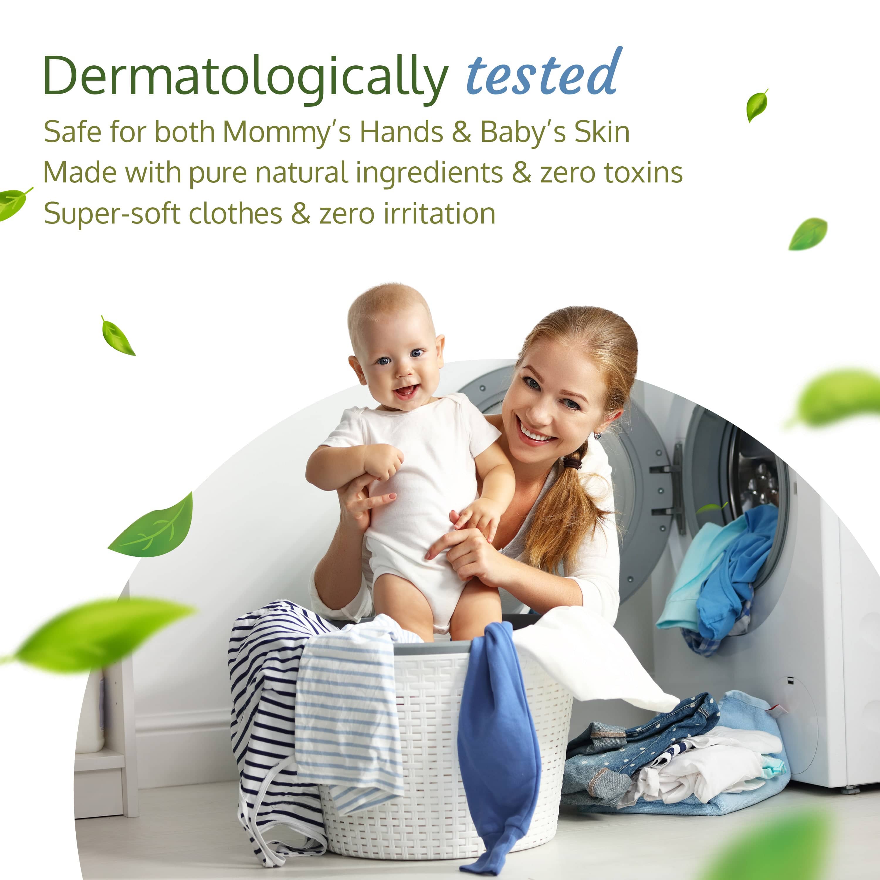 LuvLap Plant Based Baby Laundry Detergent, 1000ml, With Bio-Enzymes, Aloe Vera & Neem, Dermatologically Tested, Free From SLS/SLES, Phosphate & Bleach
