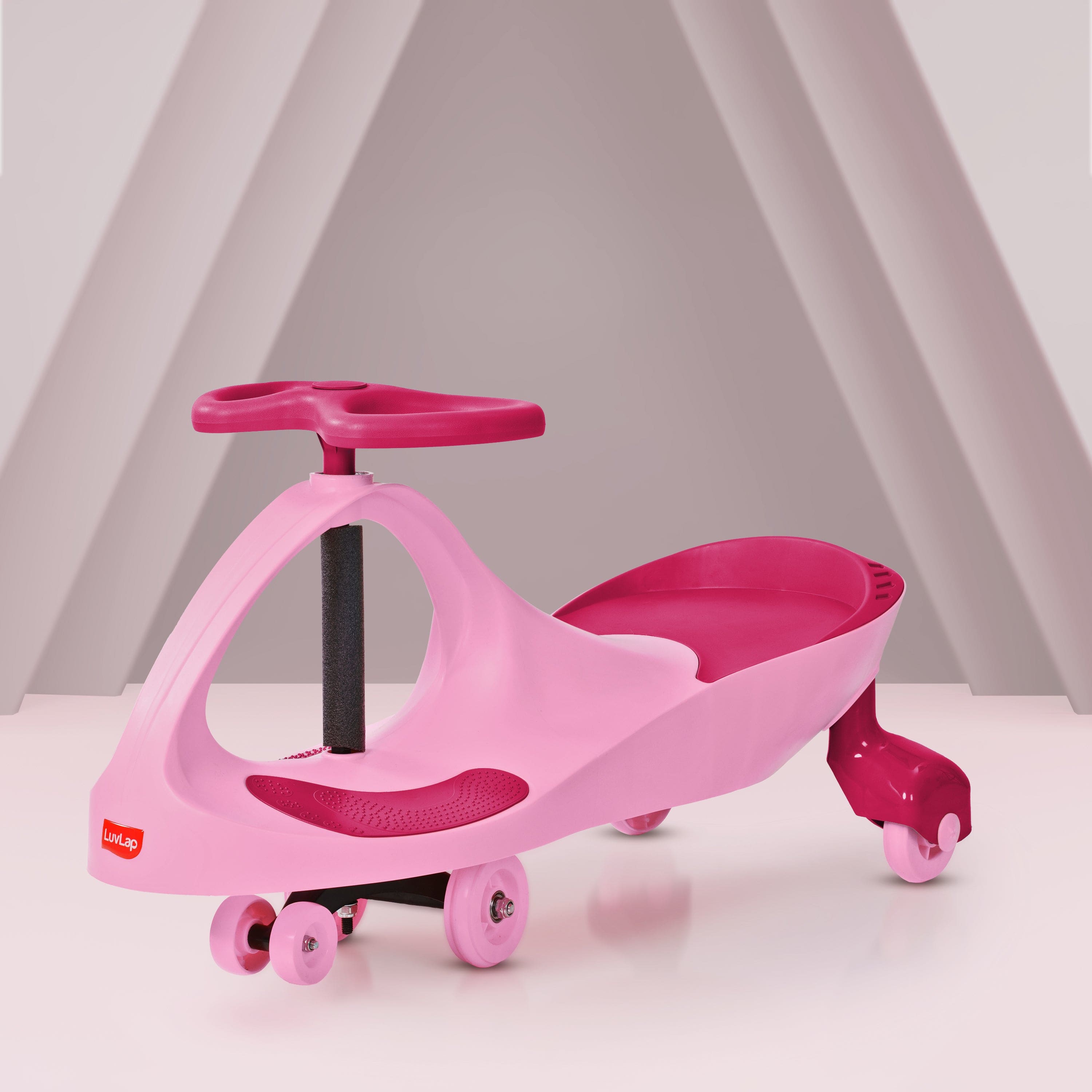 LuvLap Sunshine Swing Car, Magic Car, Kids Push Car, Swing Car for Kids, Comfortable Seats & Durable, Baby Car, Magic Toy Car, Kids Swing Car, Ride On Car, Kids Car, 3+ Years, Pink