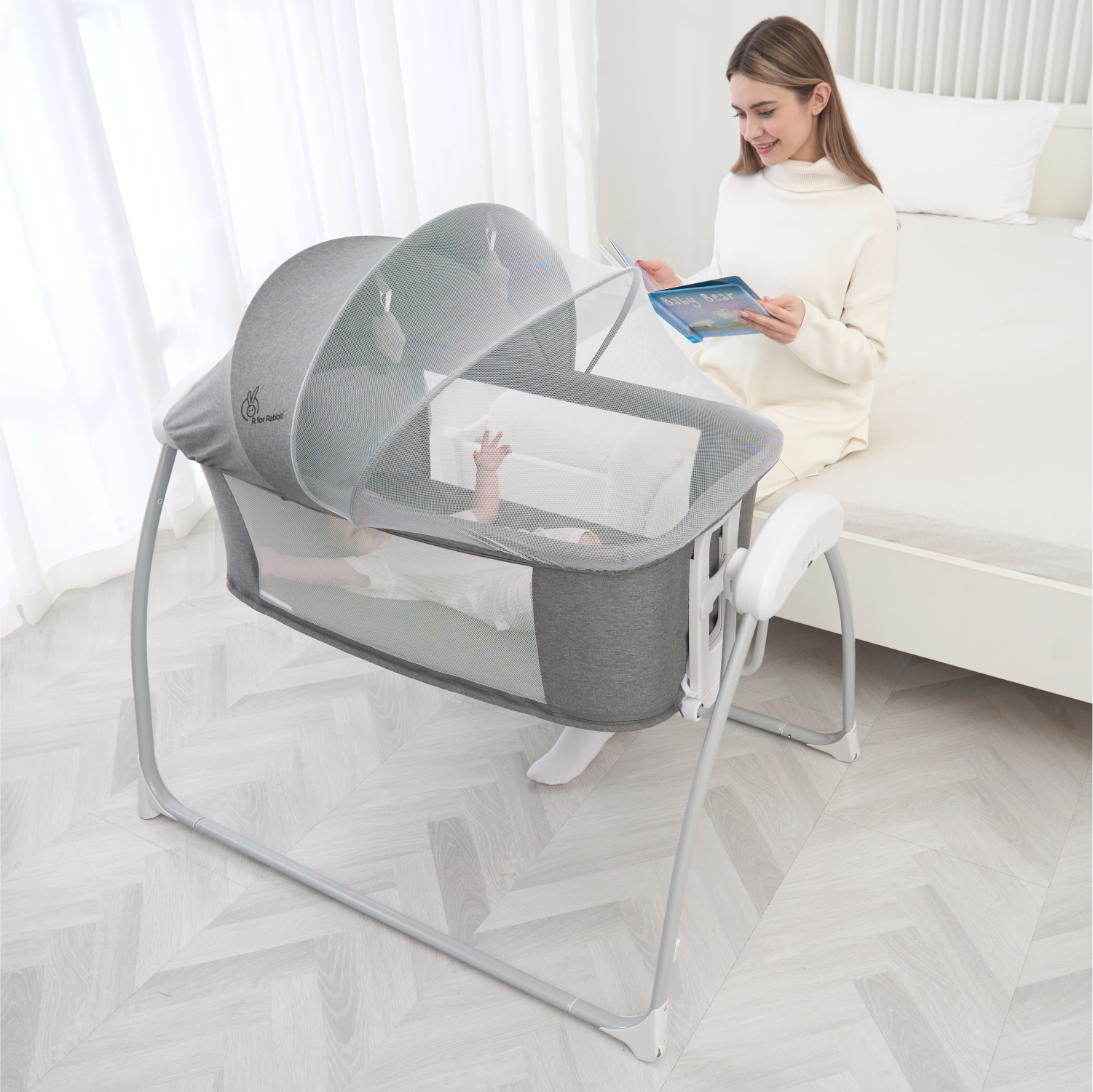 R for Rabbit Lullabies Smart Electric Cradle For Babies 4 in 1 Multipurpose Cradle