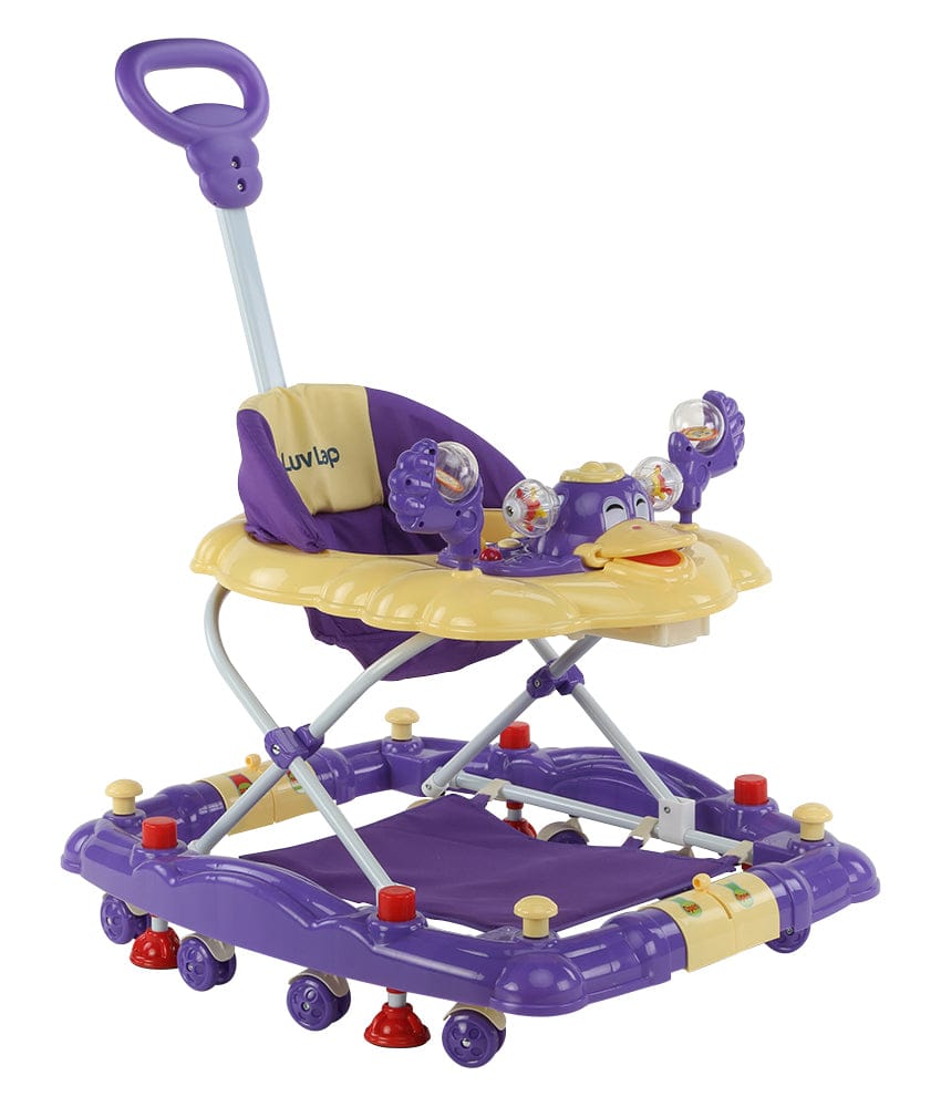 LuvLap Comfy Baby Walker Cum Rocker, Purple
