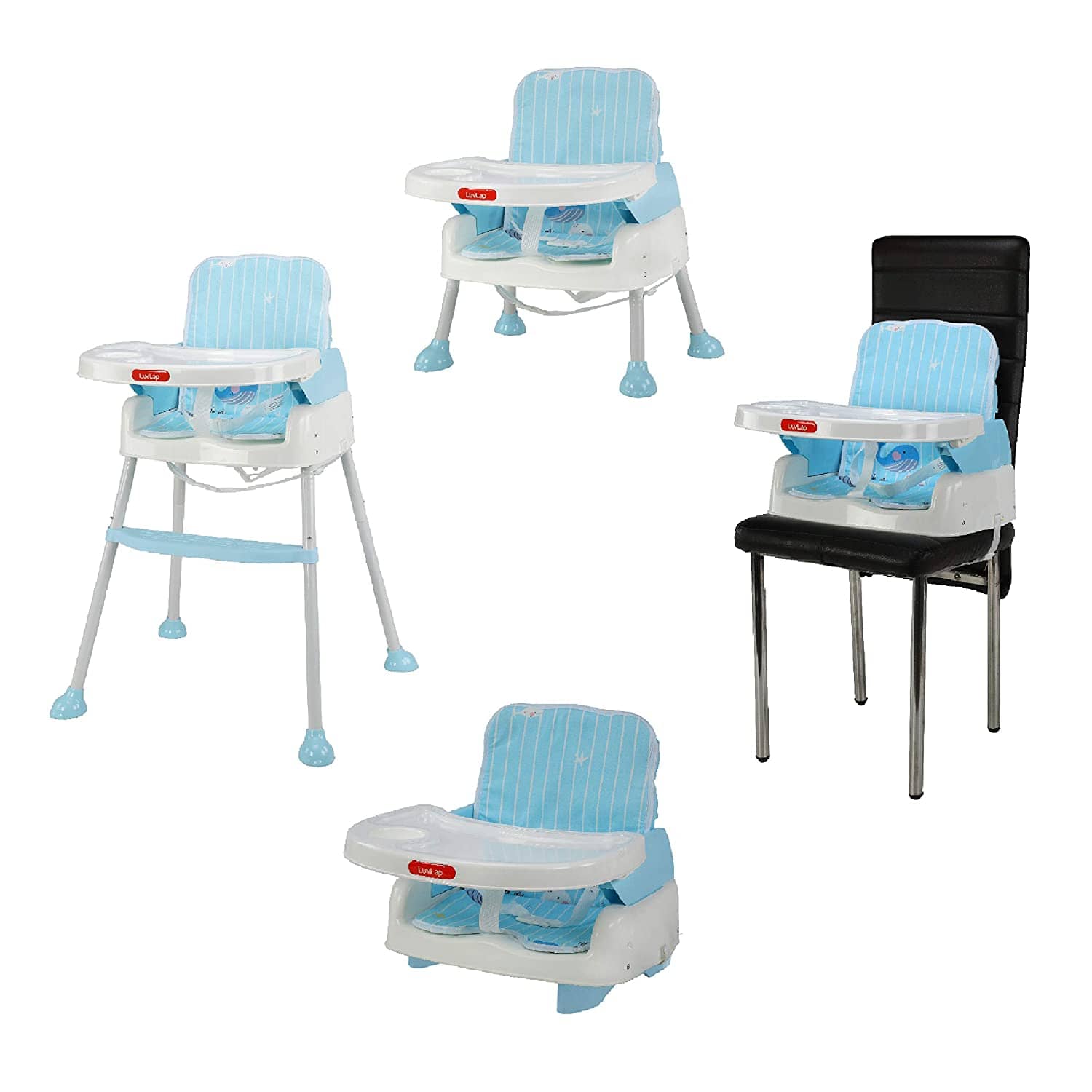 luvlap 4-In-1 Baby High Chair, Blue