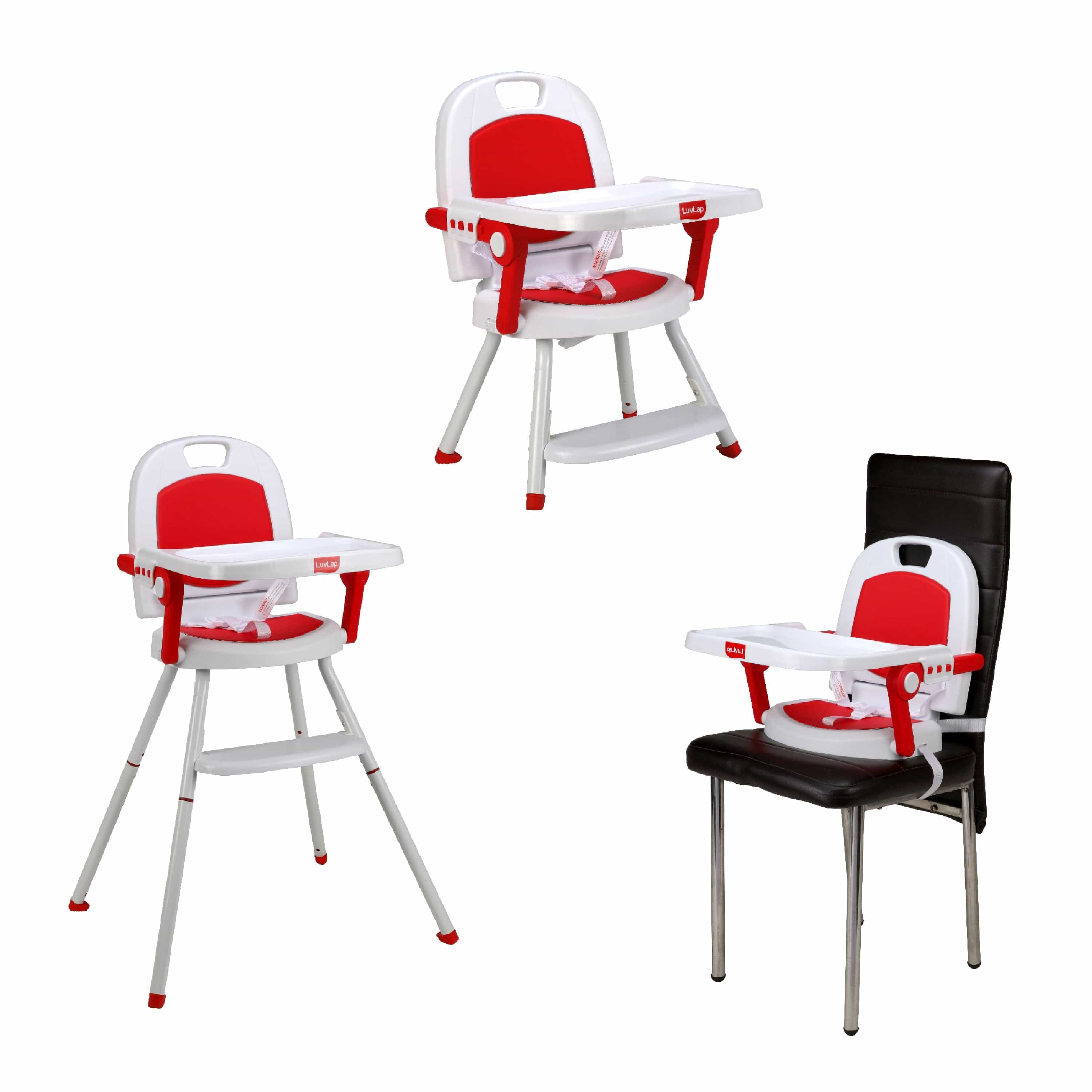 luvlap Cosmos 3-In-1 Baby High Chair, Red