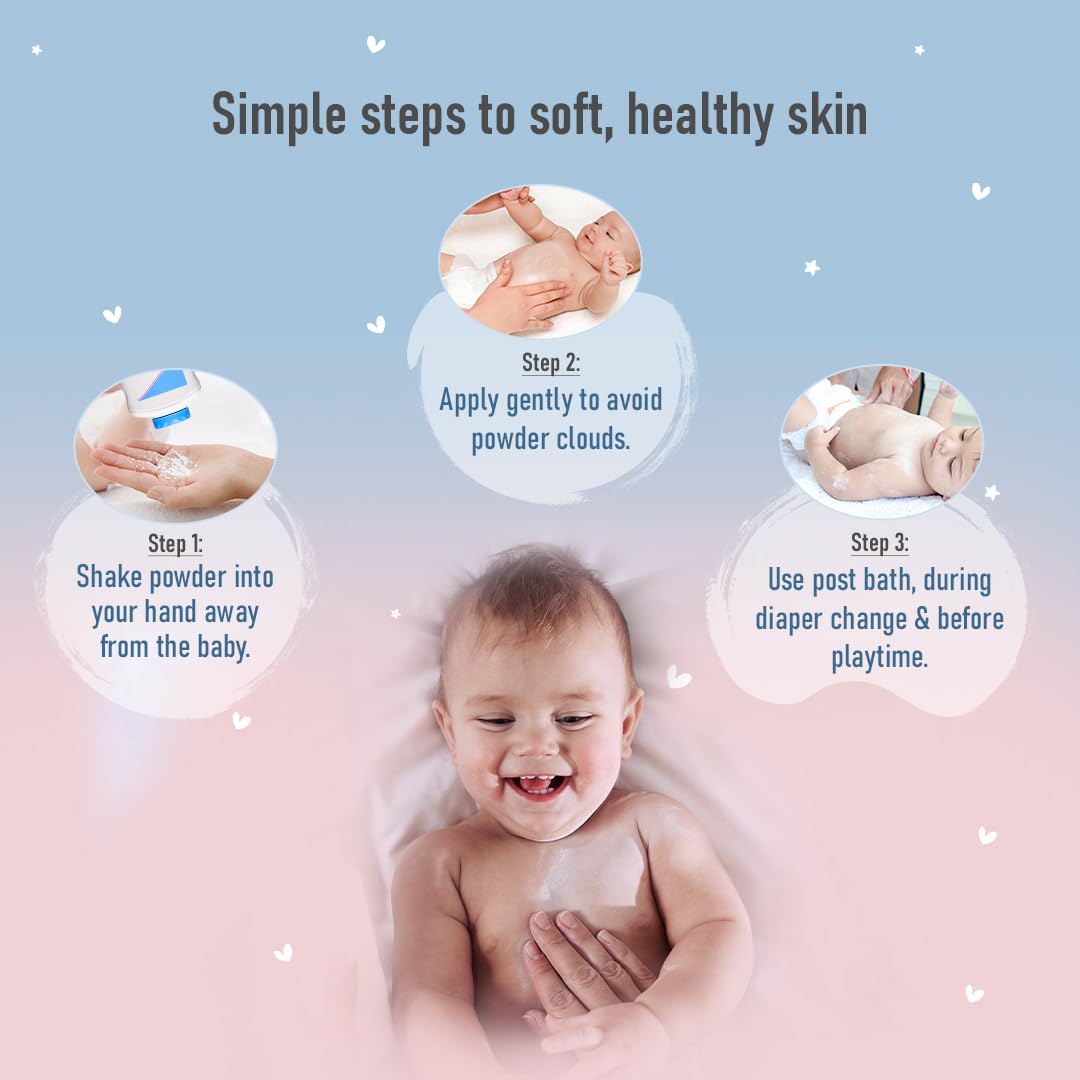 Sebamed Baby Powder 100 gm | Olive Oil & Allantoin | Gentle Sweat Absorbing Powder for Newborns