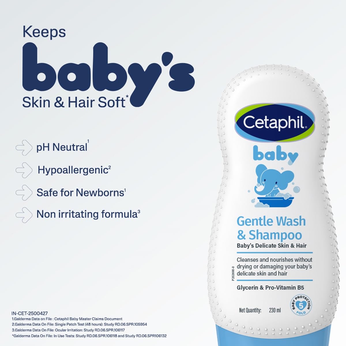 Cetaphil Baby Shampoo & Body Wash – Gentle Cleansing with Chamomile (230ml)
